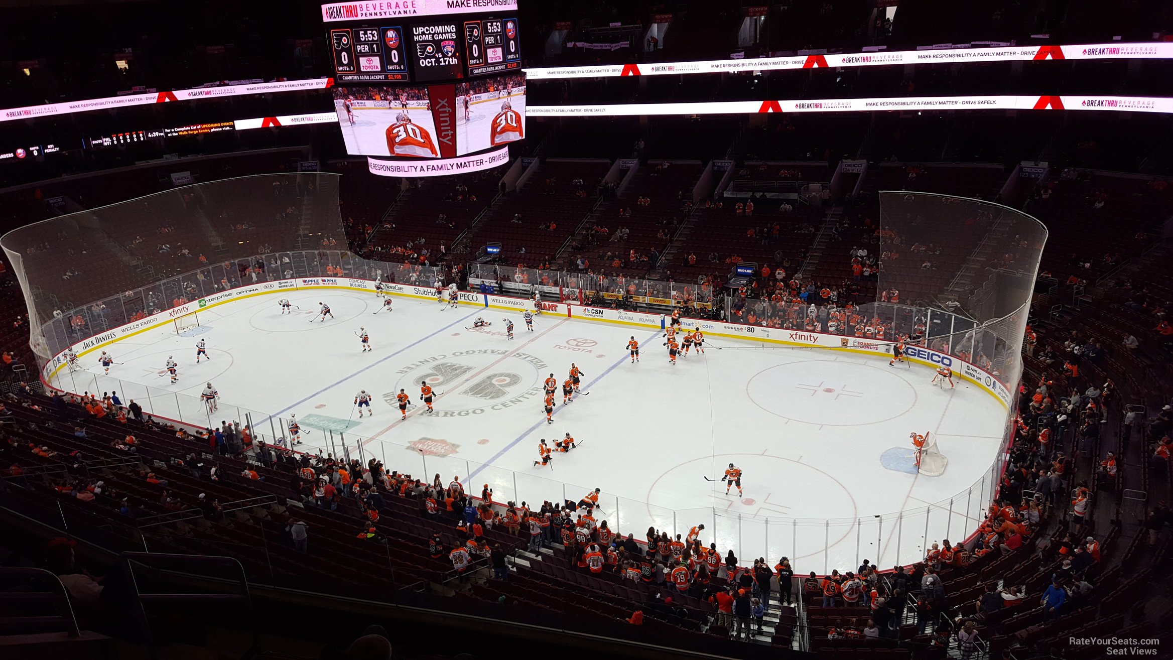 section 216, row 8 seat view  for hockey - wells fargo center