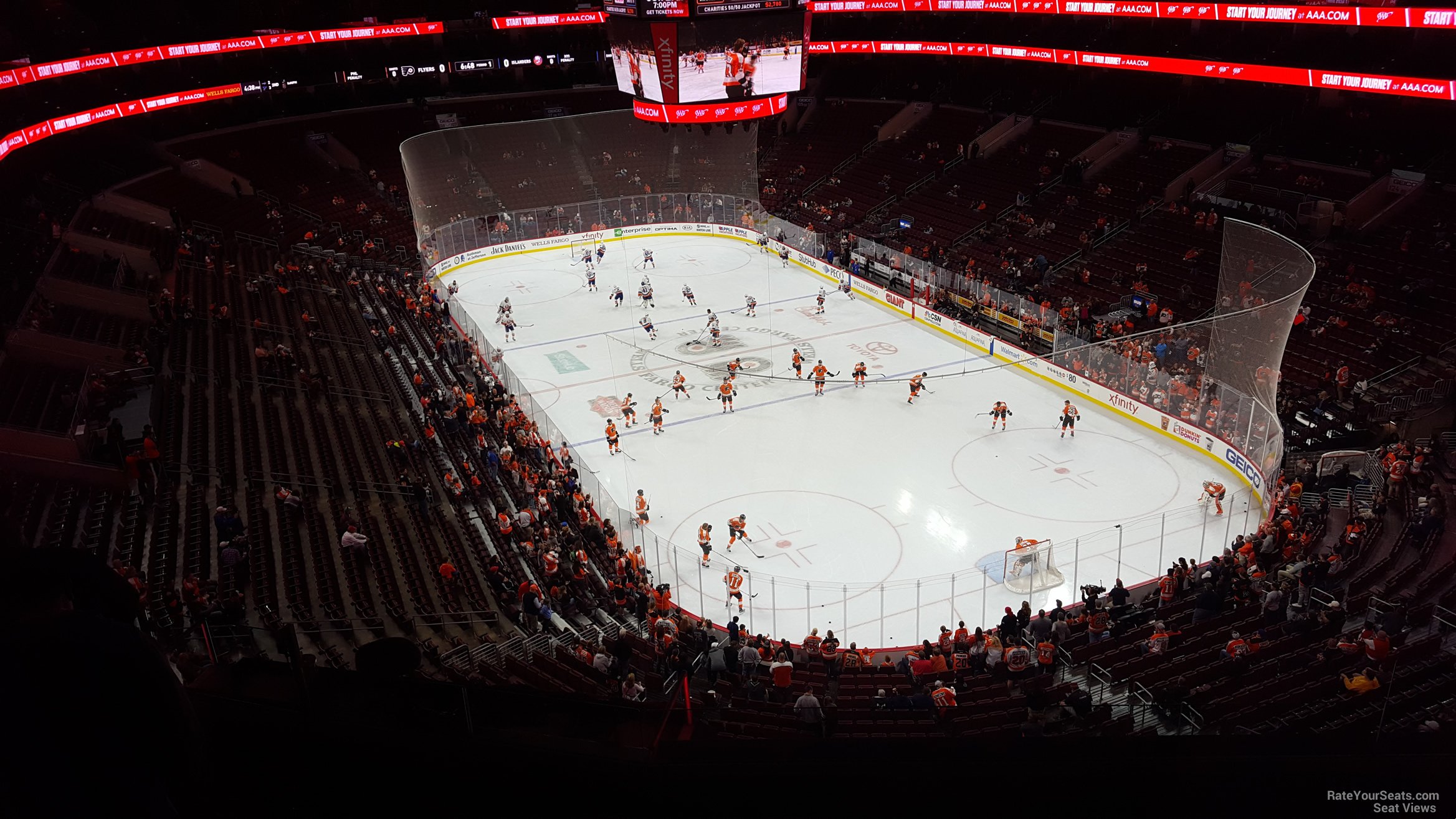 section 217, row 8 seat view  for hockey - wells fargo center