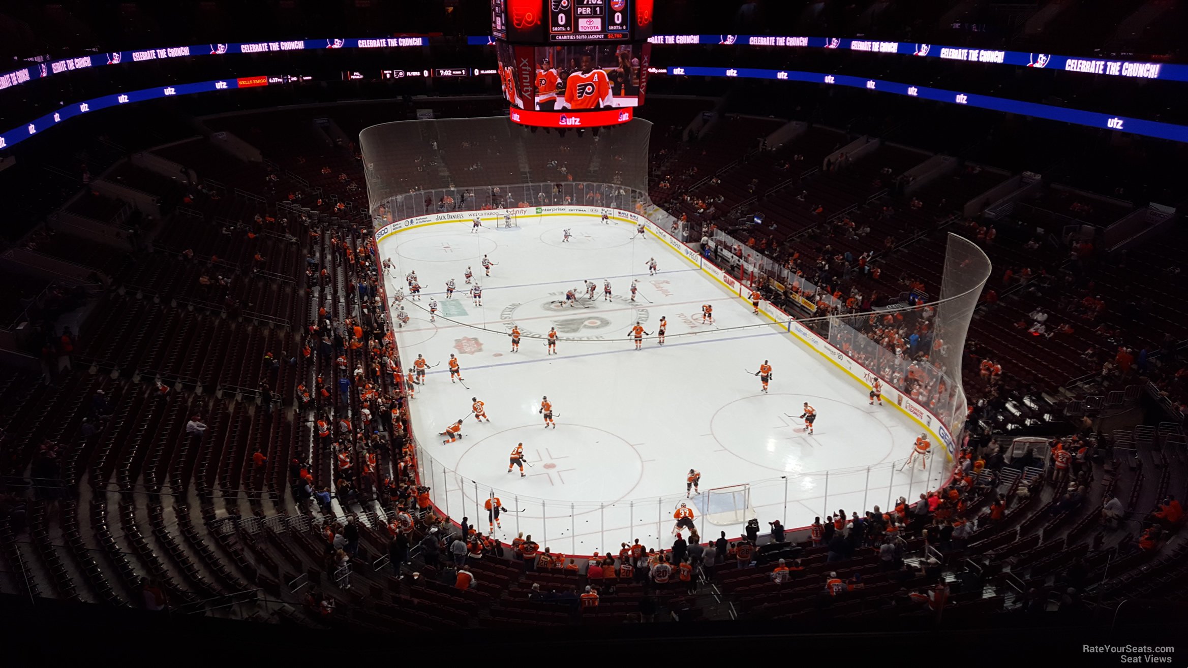 section 218, row 8 seat view  for hockey - wells fargo center