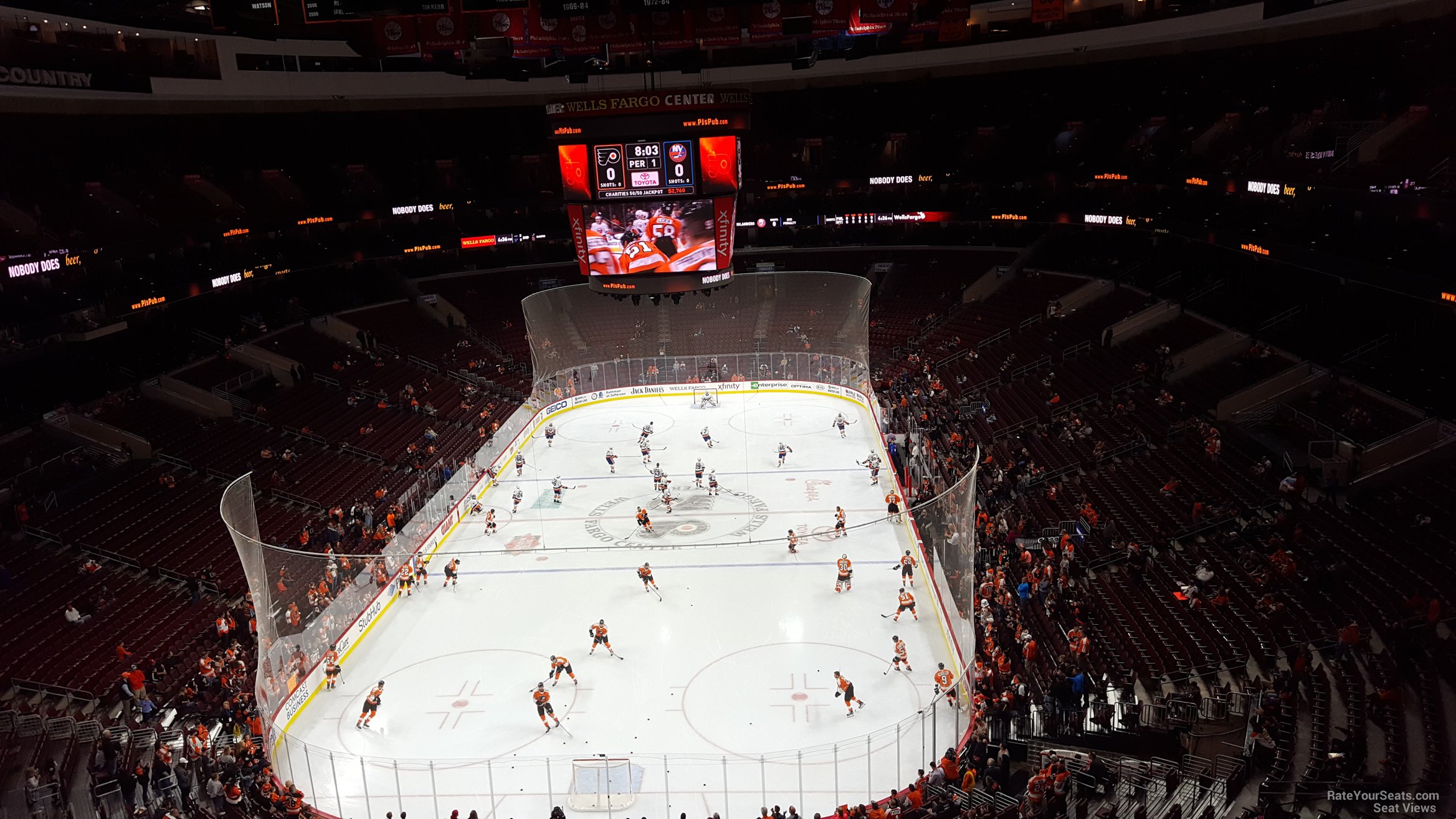 section 219a, row 8 seat view  for hockey - wells fargo center