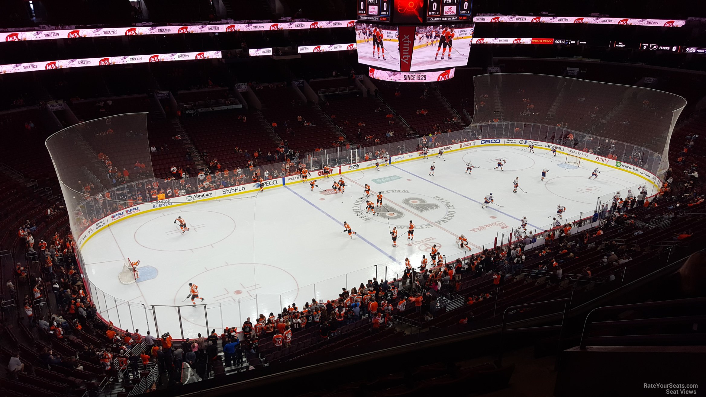 section 222a, row 8 seat view  for hockey - wells fargo center