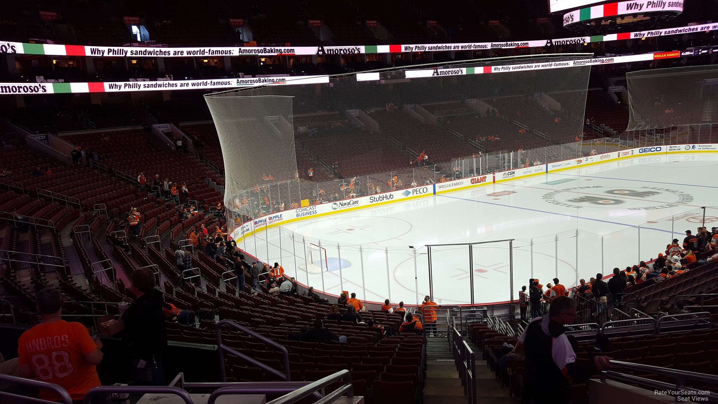 Wells Fargo Center Club Box 22 Philadelphia Flyers