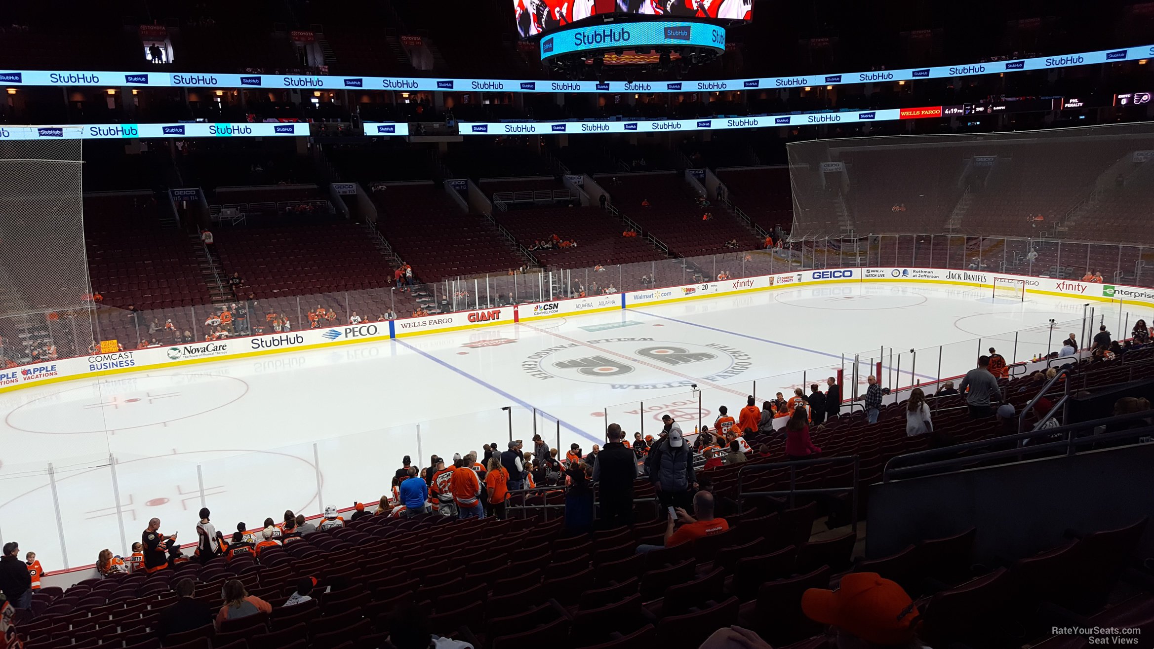 club 23 seat view  for hockey - wells fargo center