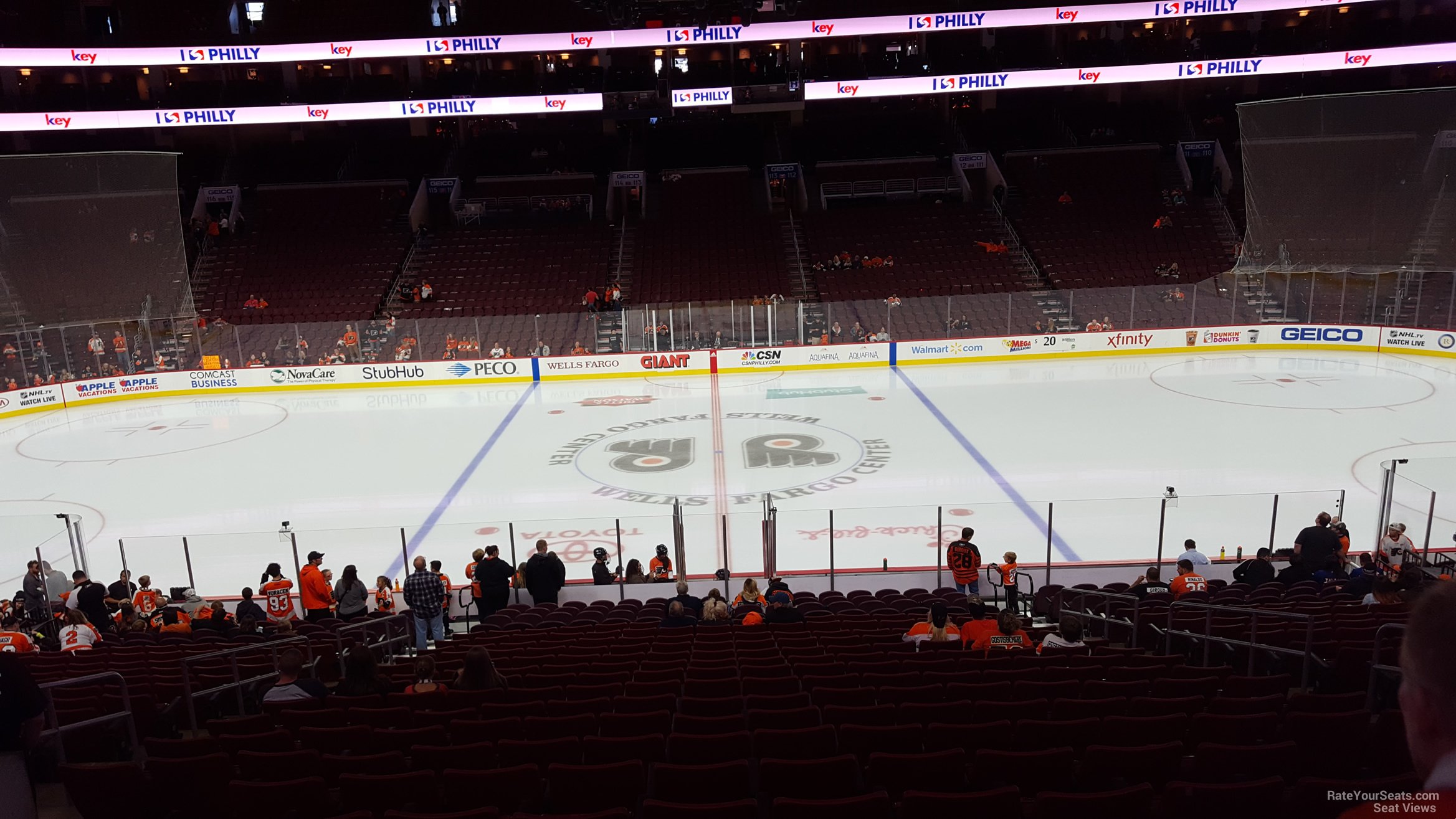 club 1 seat view  for hockey - wells fargo center