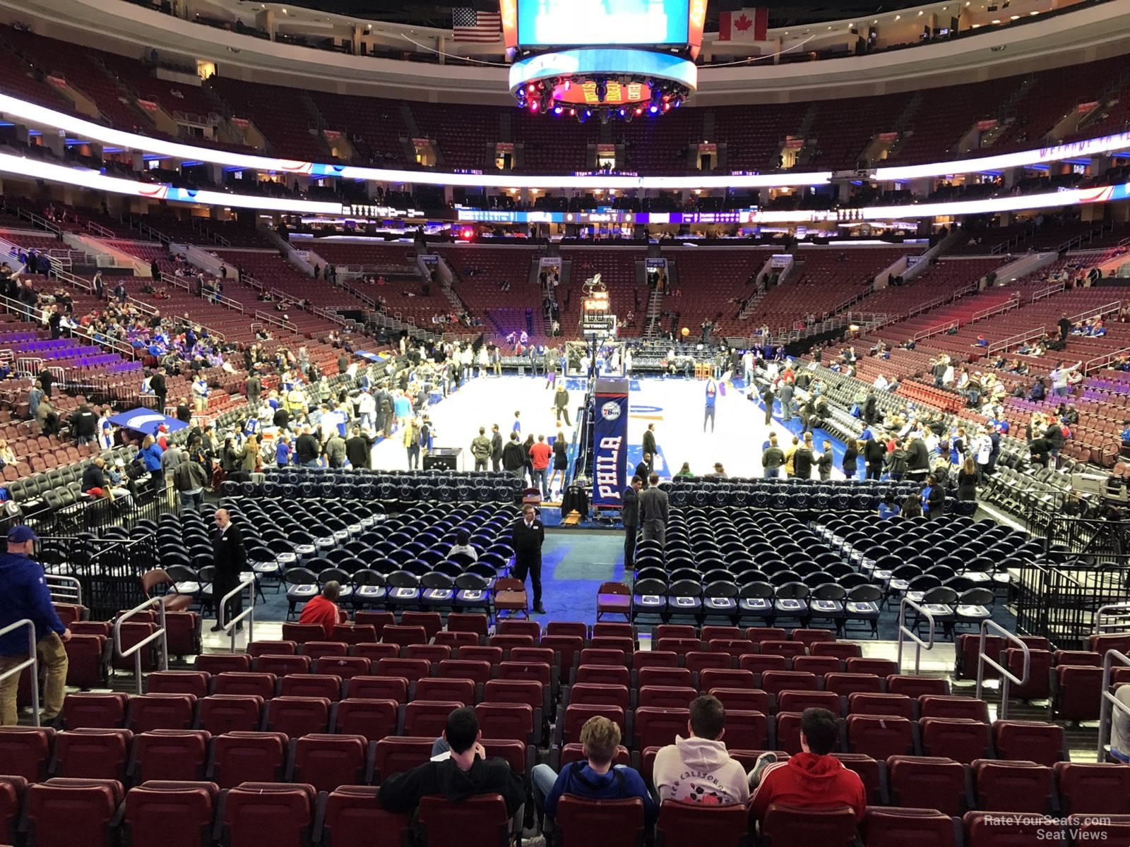 section 107, row 14 seat view  for basketball - wells fargo center