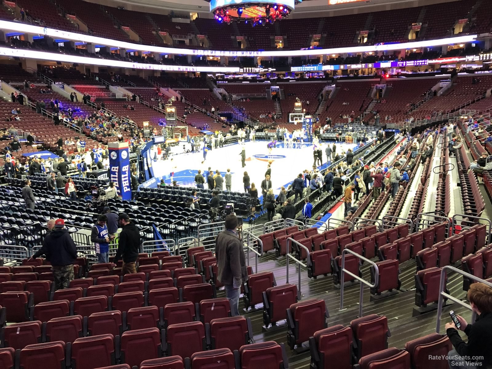 section 109, row 14 seat view  for basketball - wells fargo center