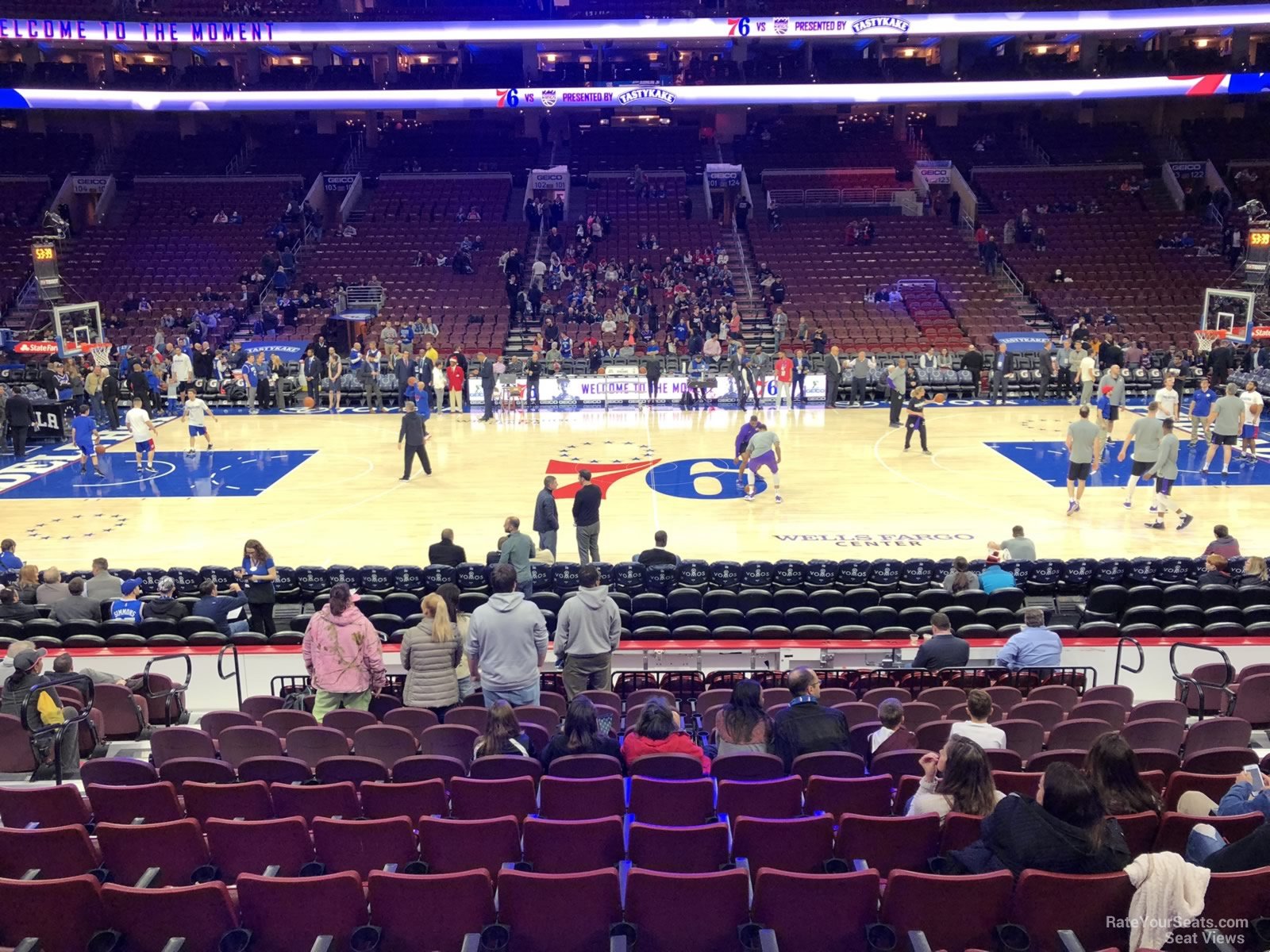 section 113, row 14 seat view  for basketball - wells fargo center