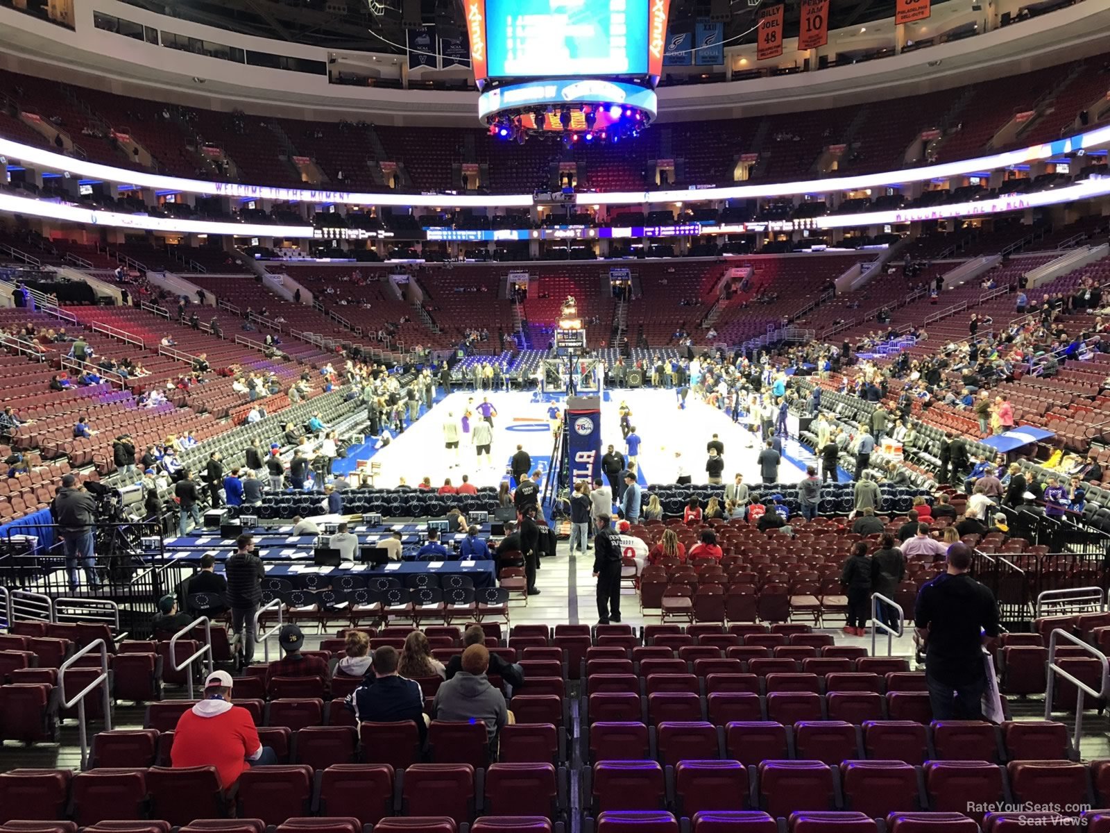section 119, row 14 seat view  for basketball - wells fargo center