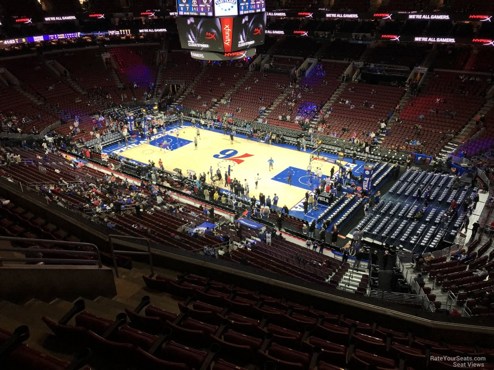 section 204, row 7 seat view  for basketball - wells fargo center