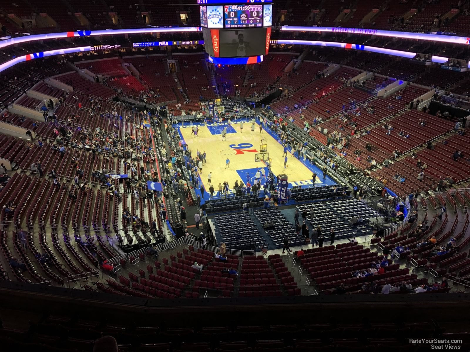 section 206, row 7 seat view  for basketball - wells fargo center