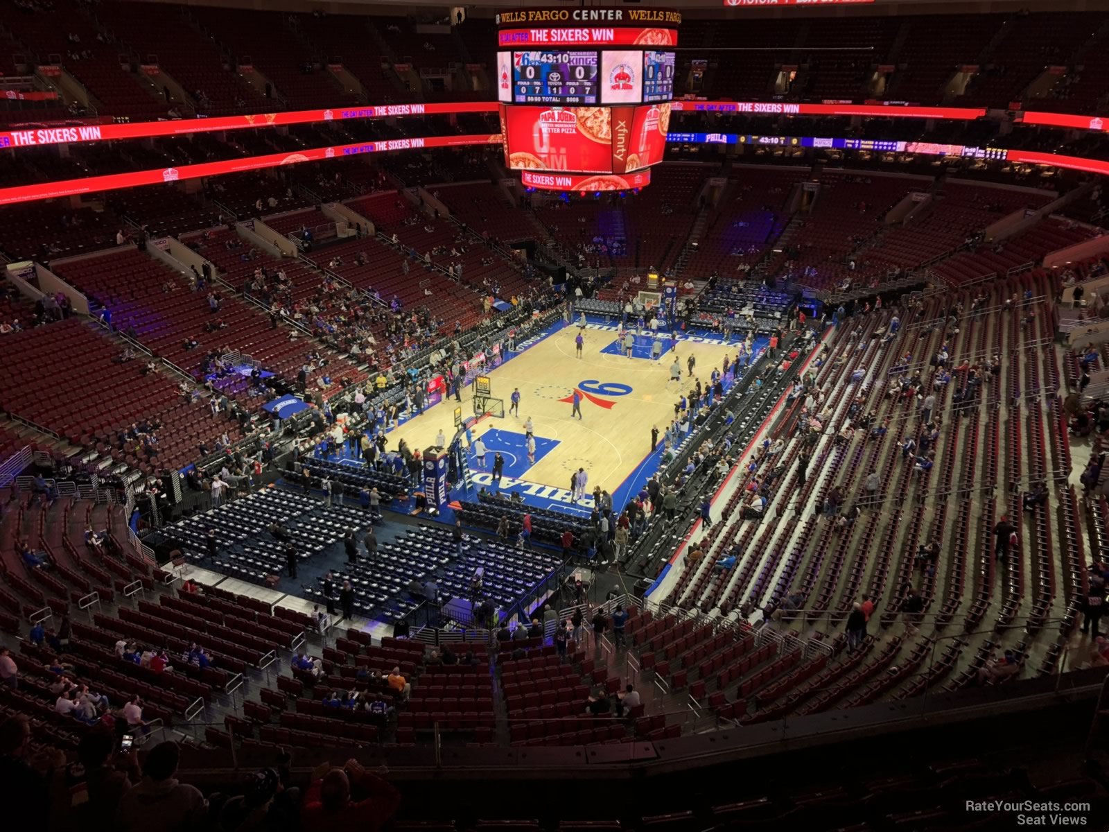 section 209, row 7 seat view  for basketball - wells fargo center