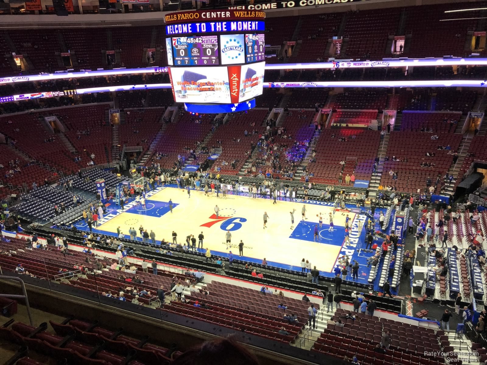 section 215, row 7 seat view  for basketball - wells fargo center