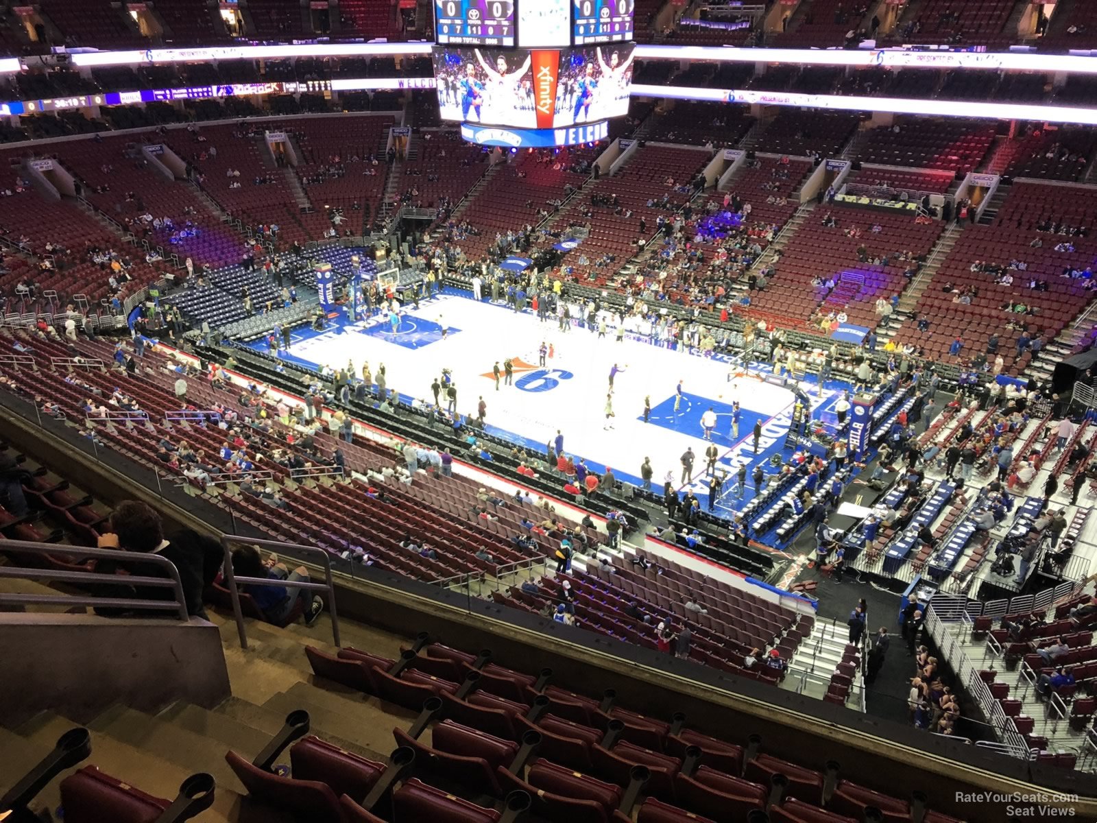 section 216, row 7 seat view  for basketball - wells fargo center