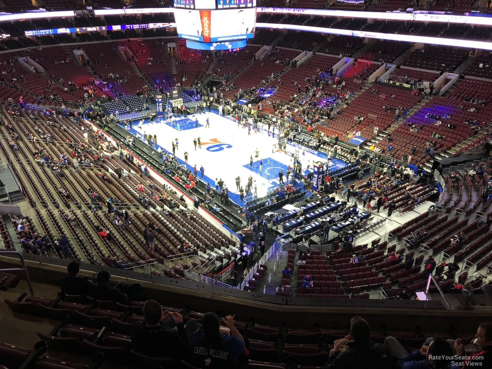 section 217, row 7 seat view  for basketball - wells fargo center