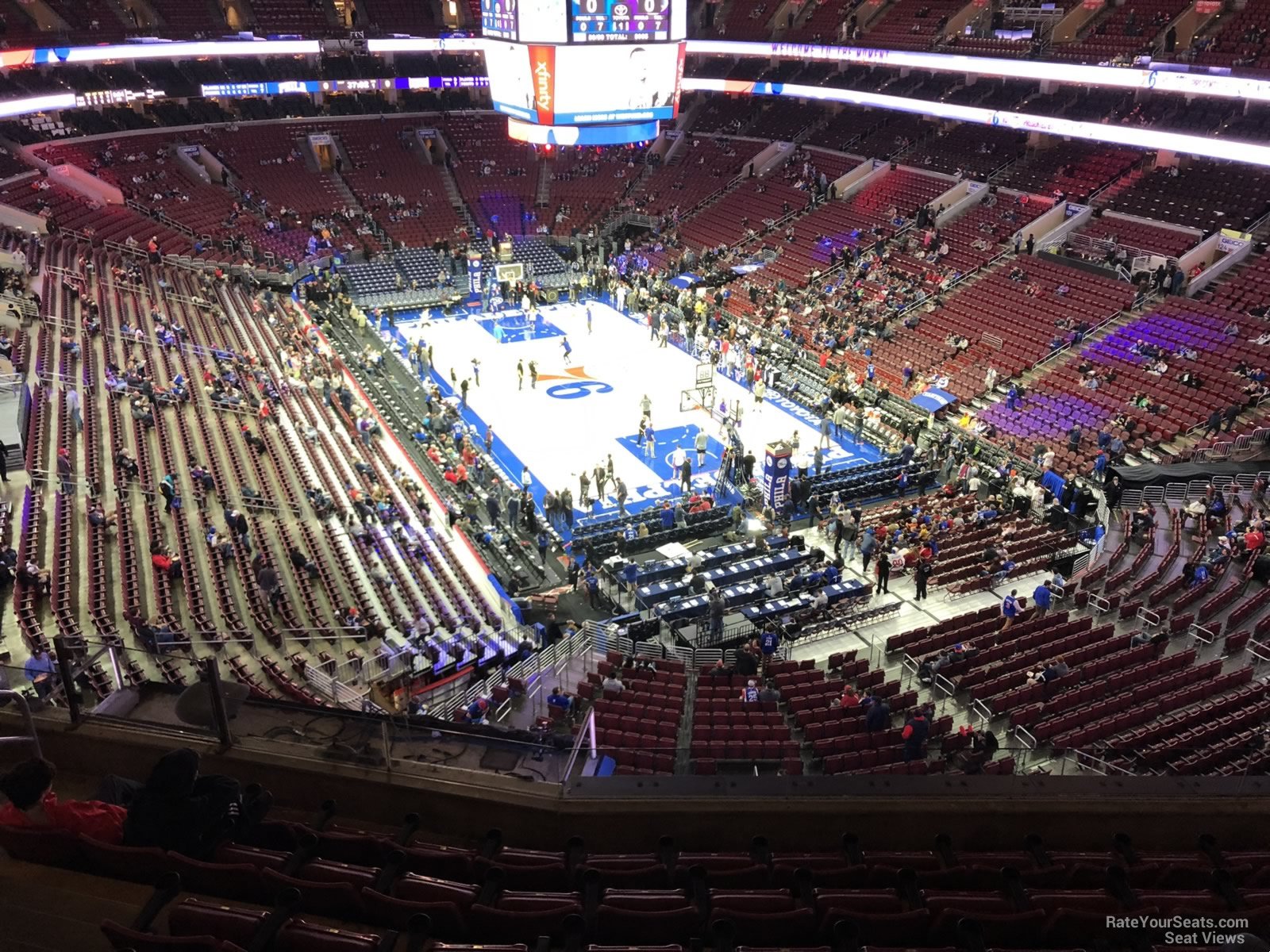 section 217a, row 7 seat view  for basketball - wells fargo center