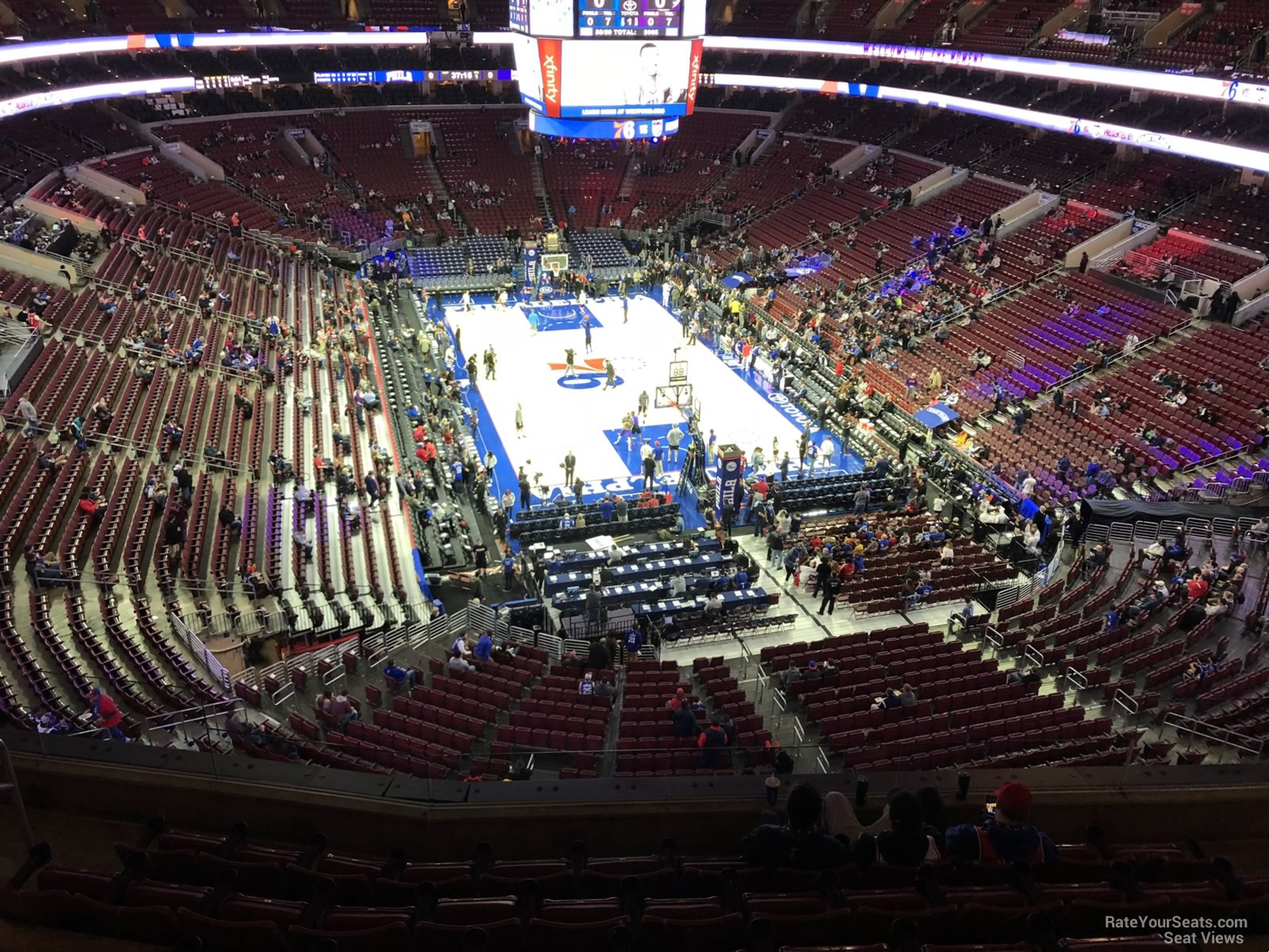 section 218, row 7 seat view  for basketball - wells fargo center