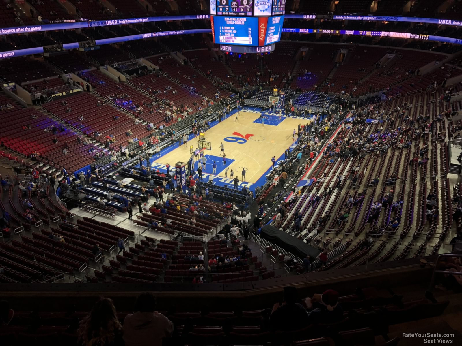 section 221, row 7 seat view  for basketball - wells fargo center