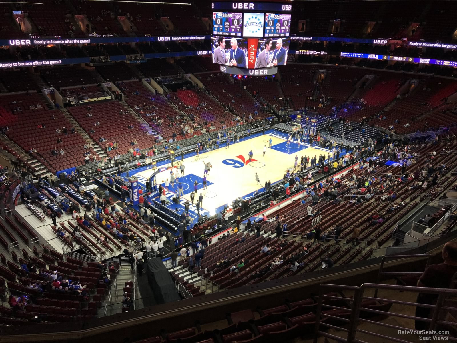 section 222, row 7 seat view  for basketball - wells fargo center