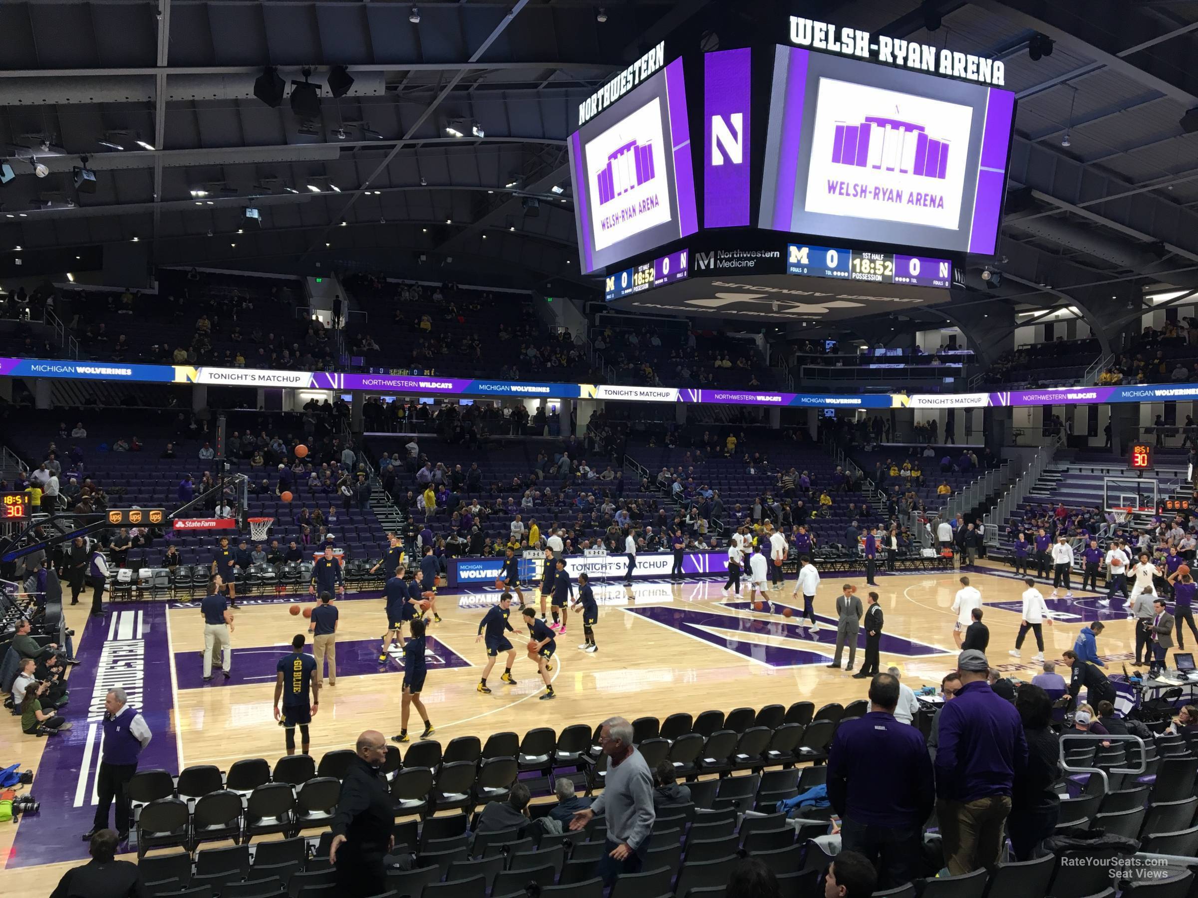 section 101, row 12 seat view  - welsh-ryan arena