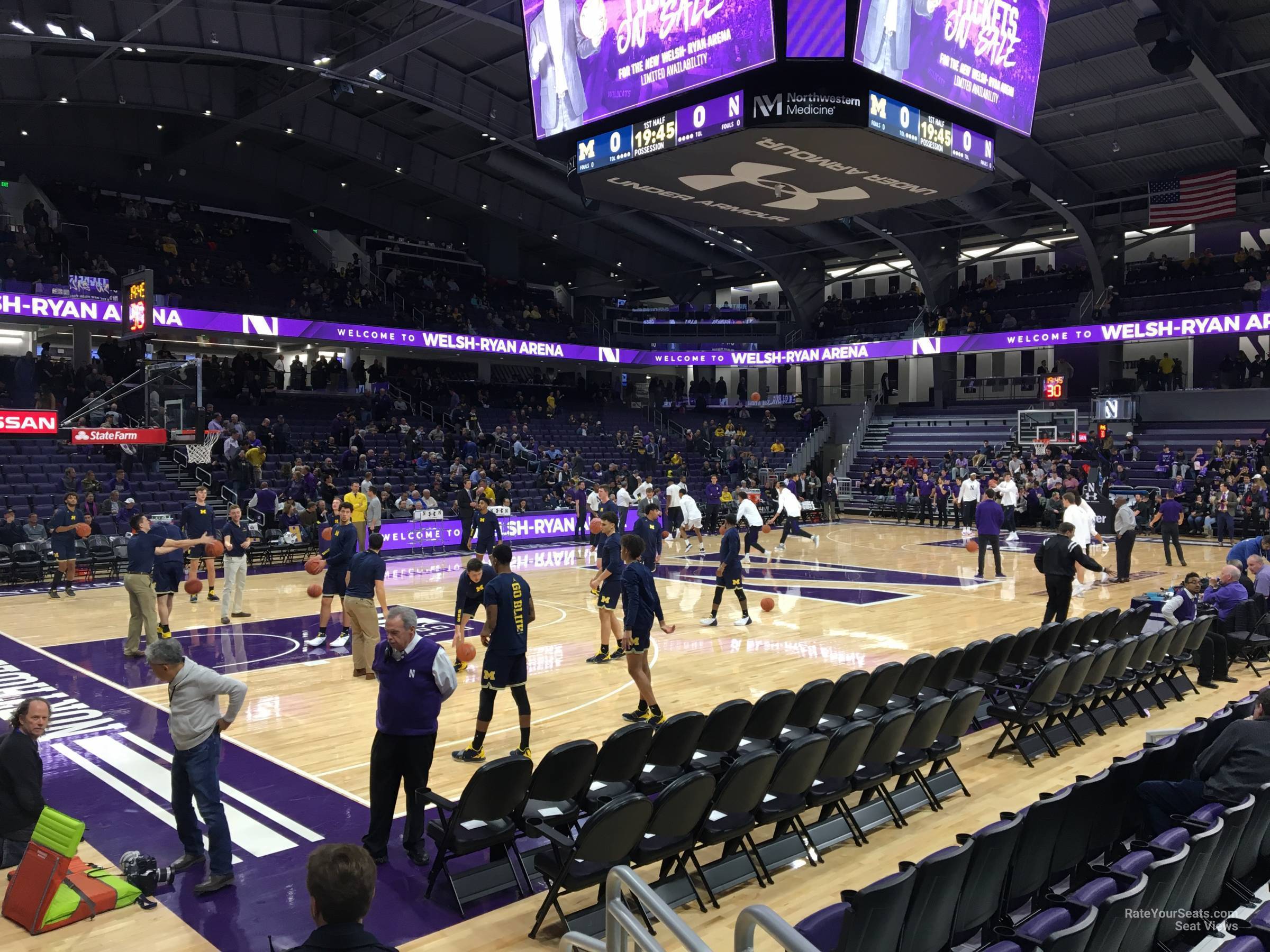 section 102, row 5 seat view  - welsh-ryan arena