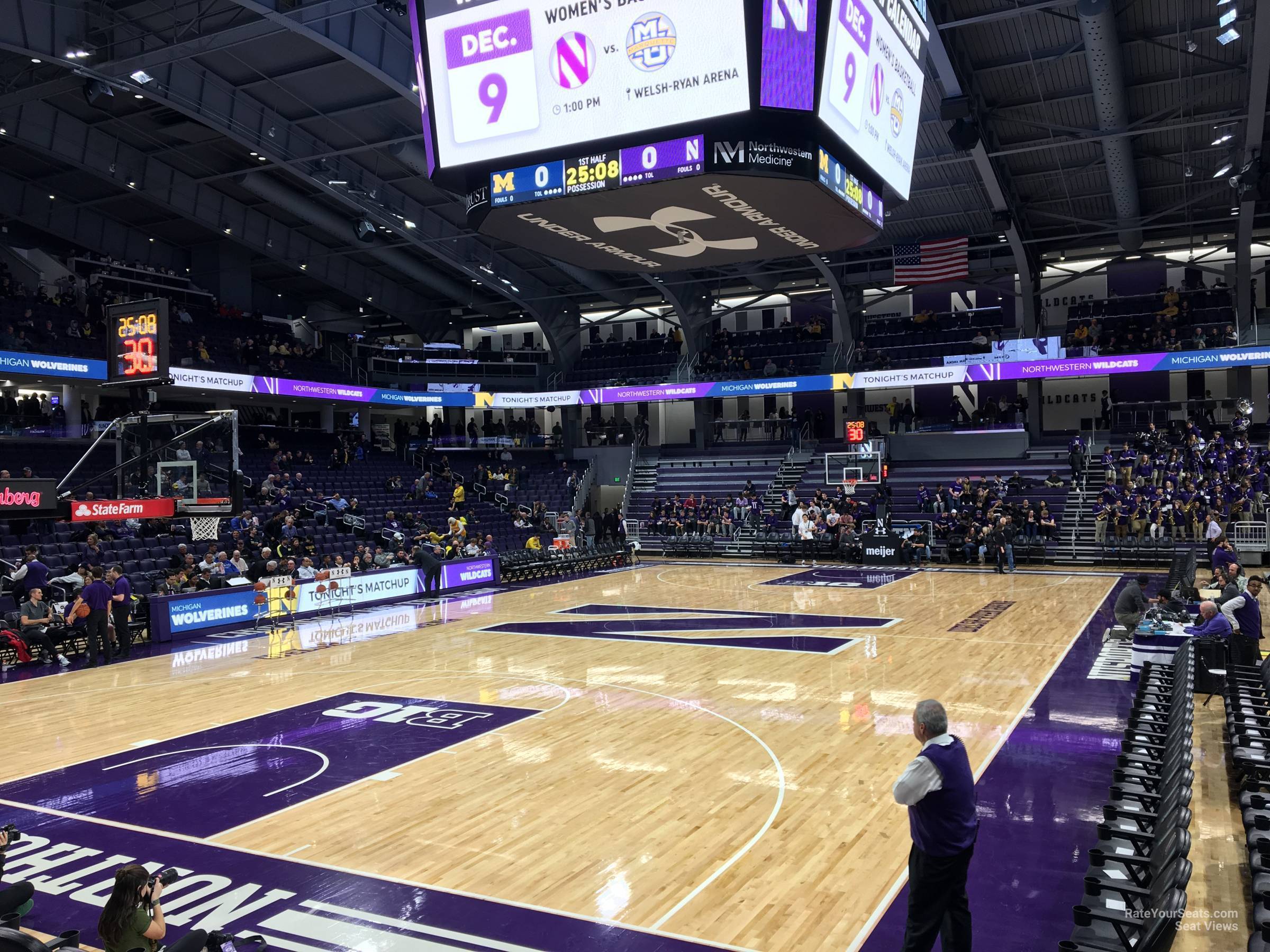 section 103, row 5 seat view  - welsh-ryan arena