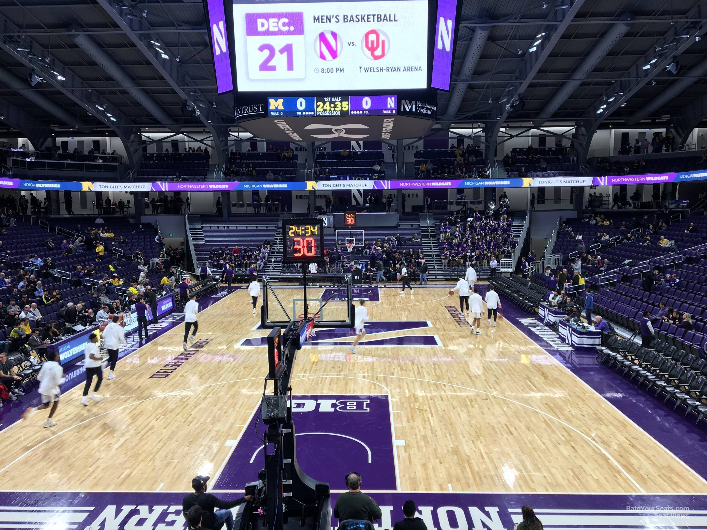 section 104, row 12 seat view  - welsh-ryan arena
