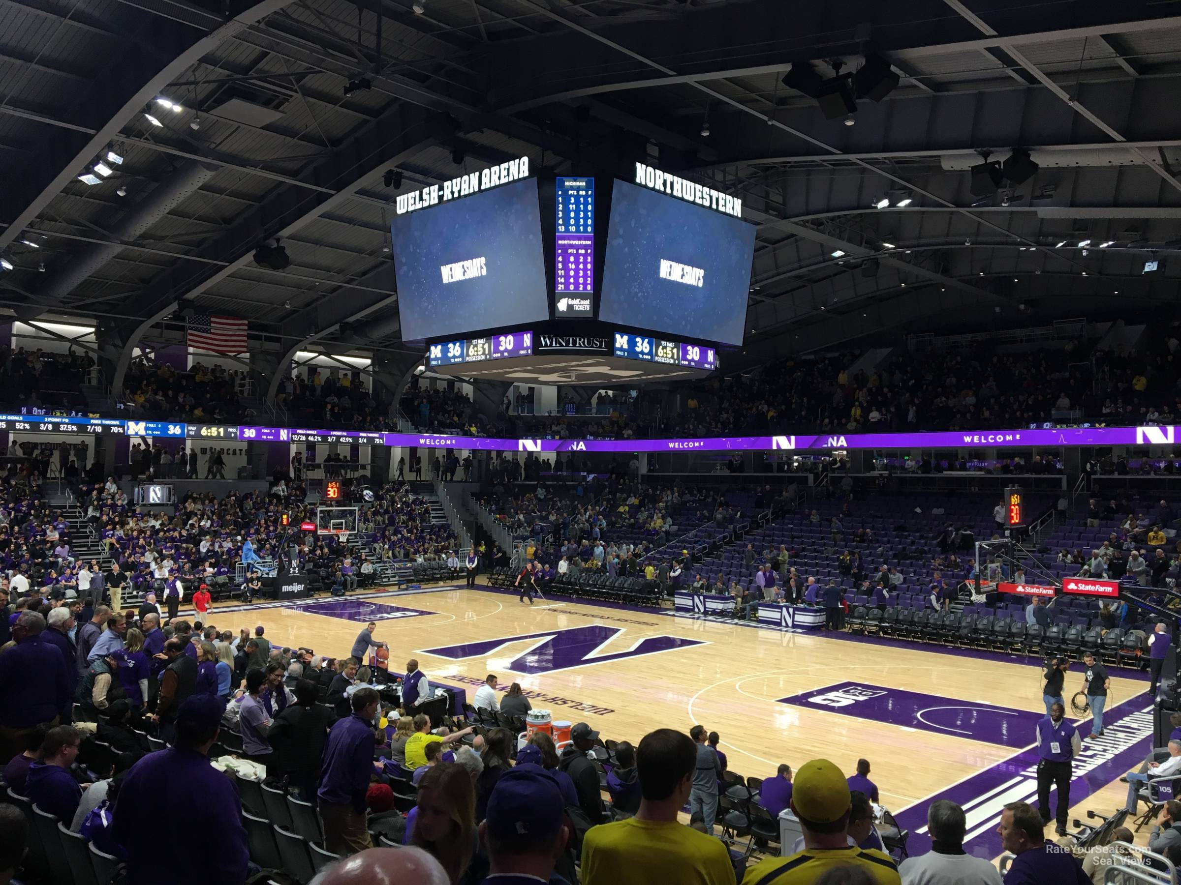 section 106, row 12 seat view  - welsh-ryan arena