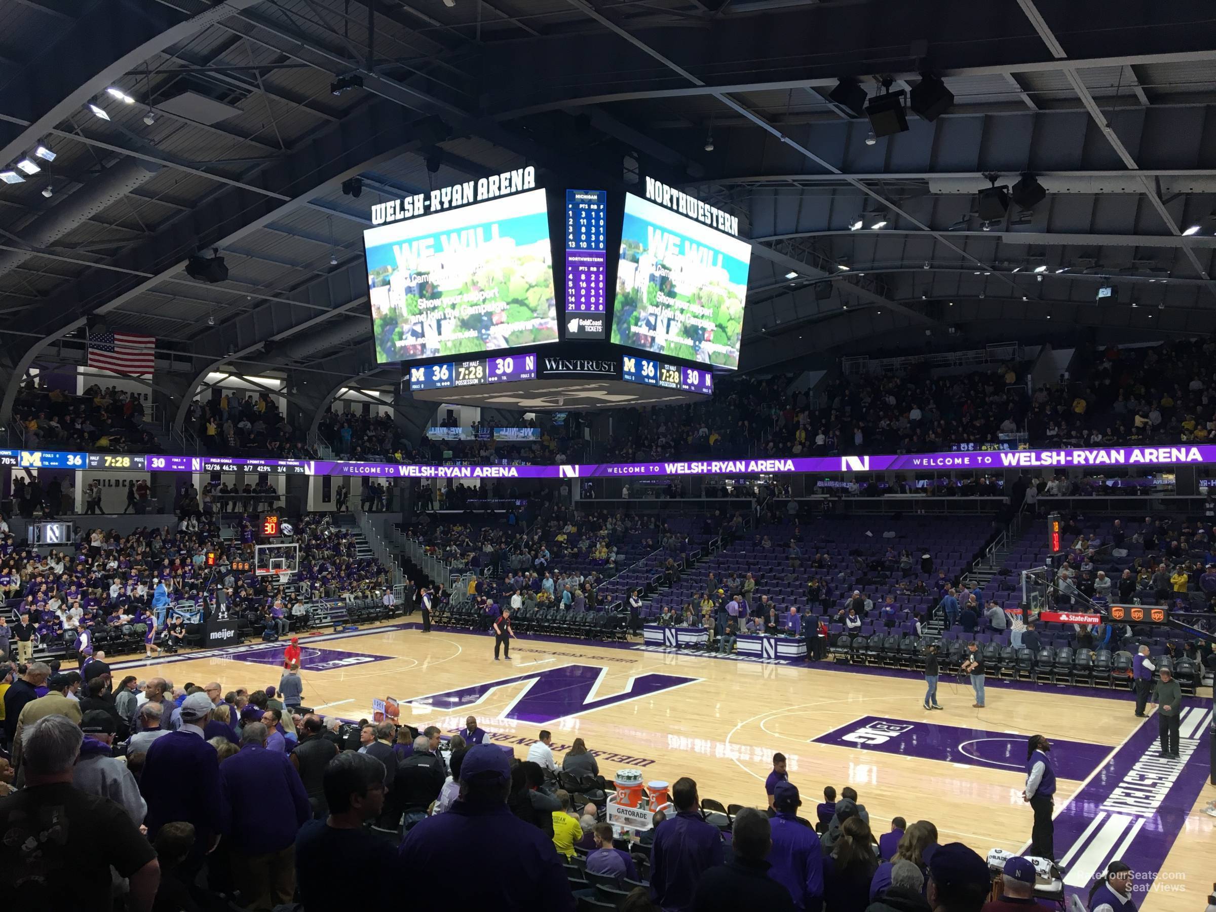 section 107, row 12 seat view  - welsh-ryan arena