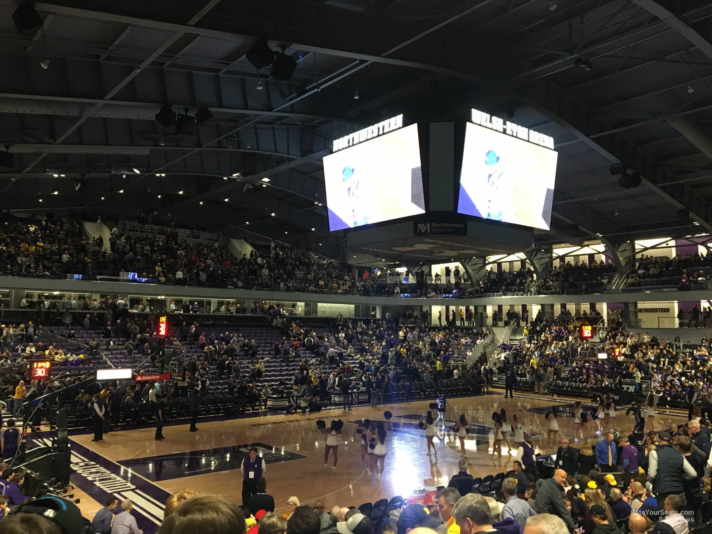 section 110, row 12 seat view  - welsh-ryan arena