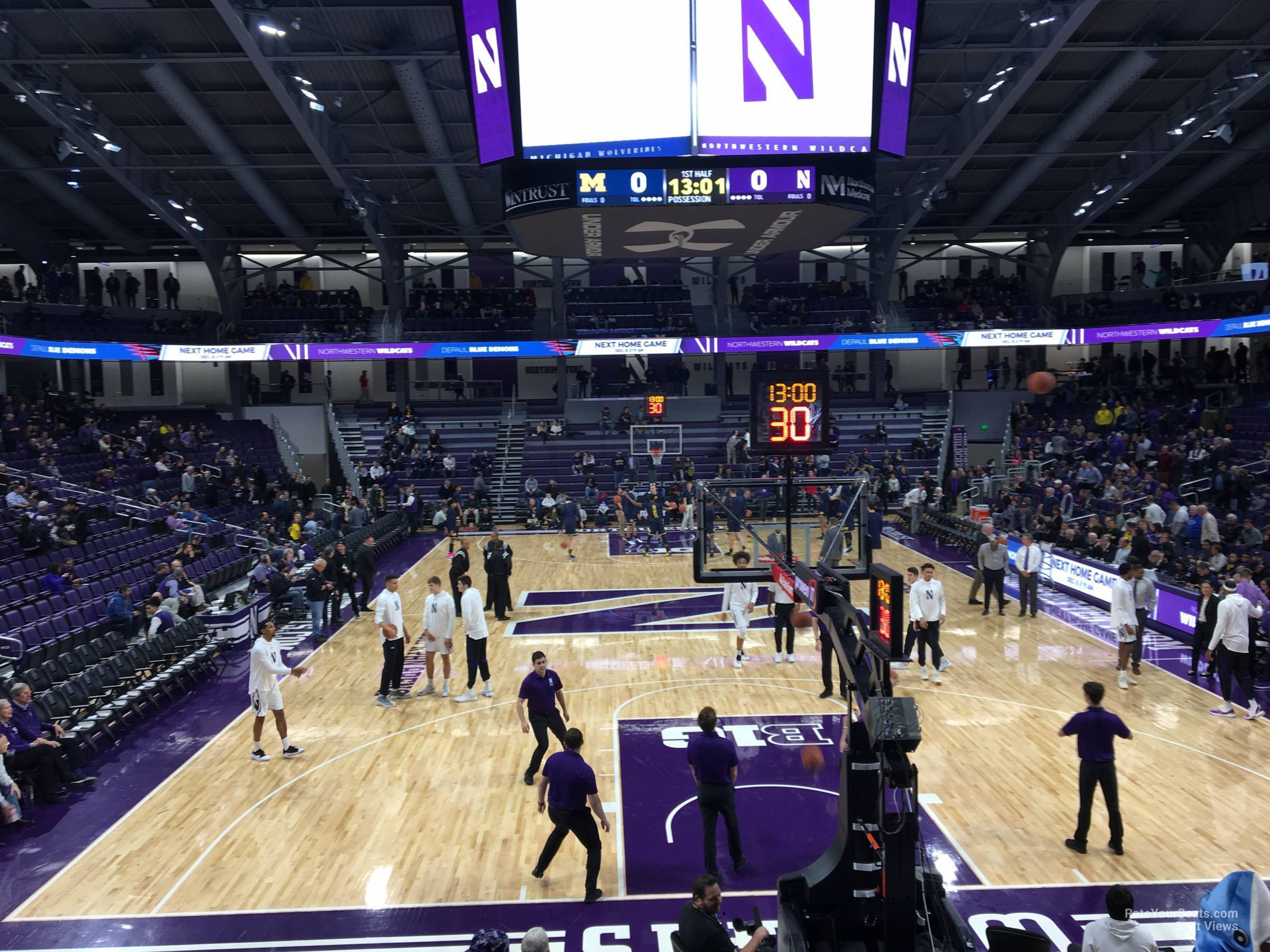 section 112, row 12 seat view  - welsh-ryan arena