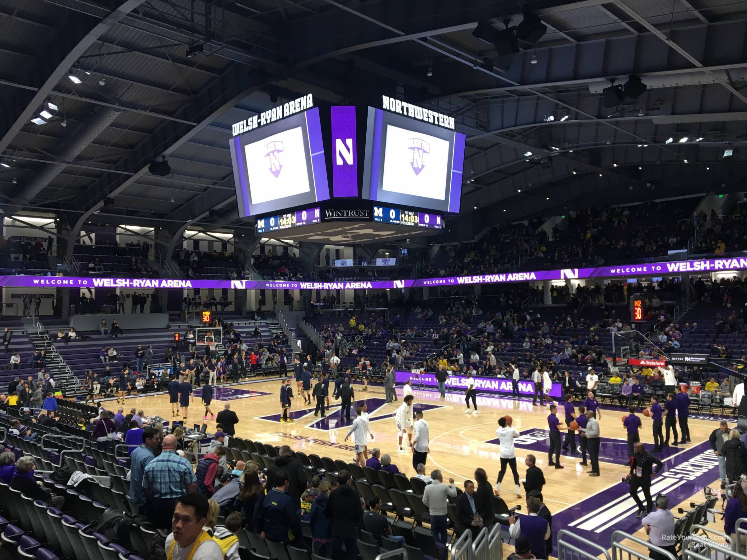 section 114, row 12 seat view  - welsh-ryan arena