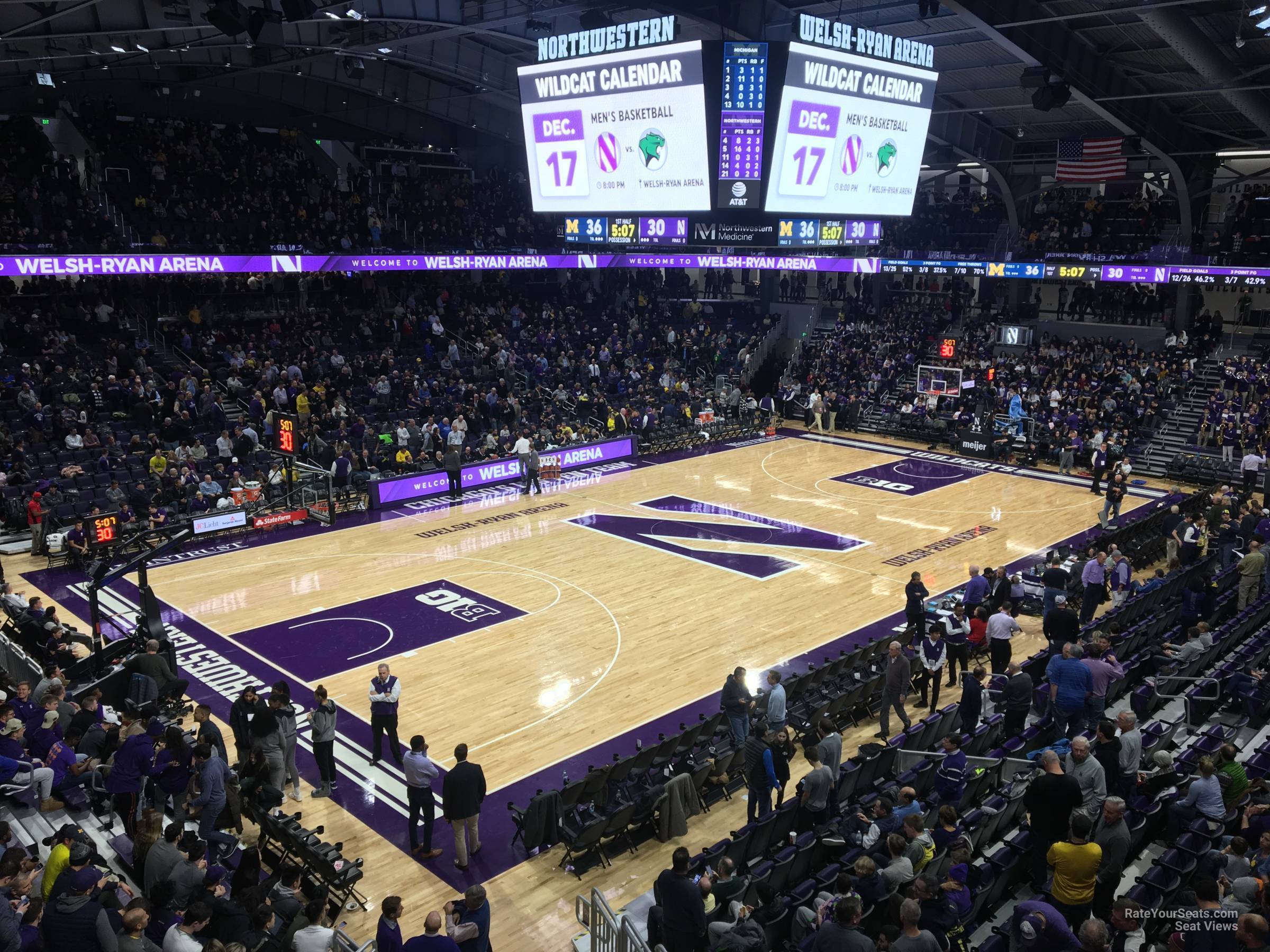 section 201, row 1 seat view  - welsh-ryan arena