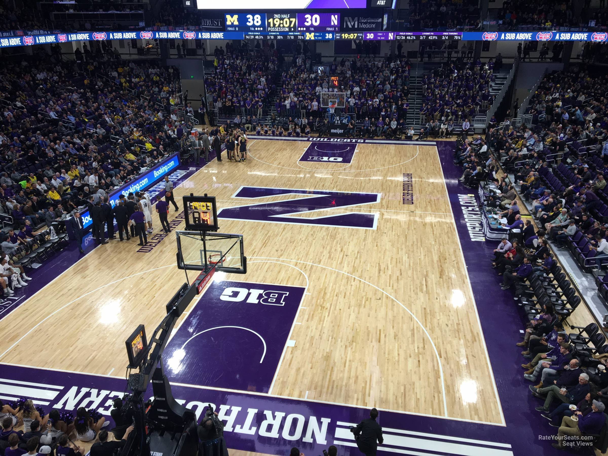 section 203, row 1 seat view  - welsh-ryan arena