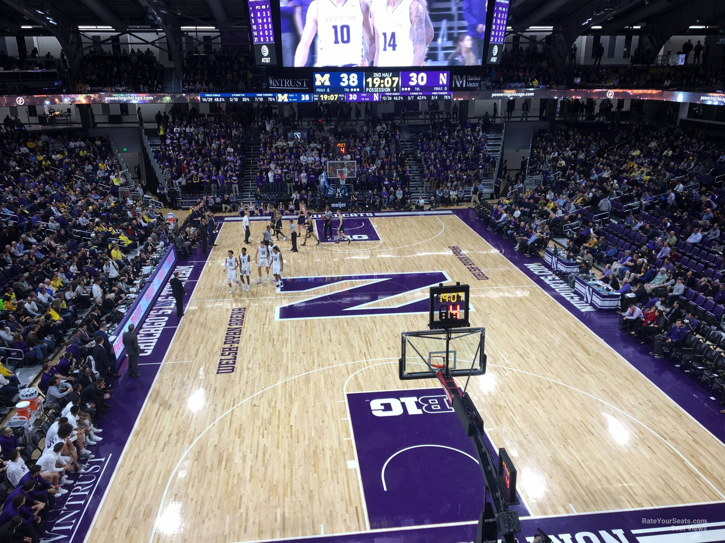 section 204, row 1 seat view  - welsh-ryan arena
