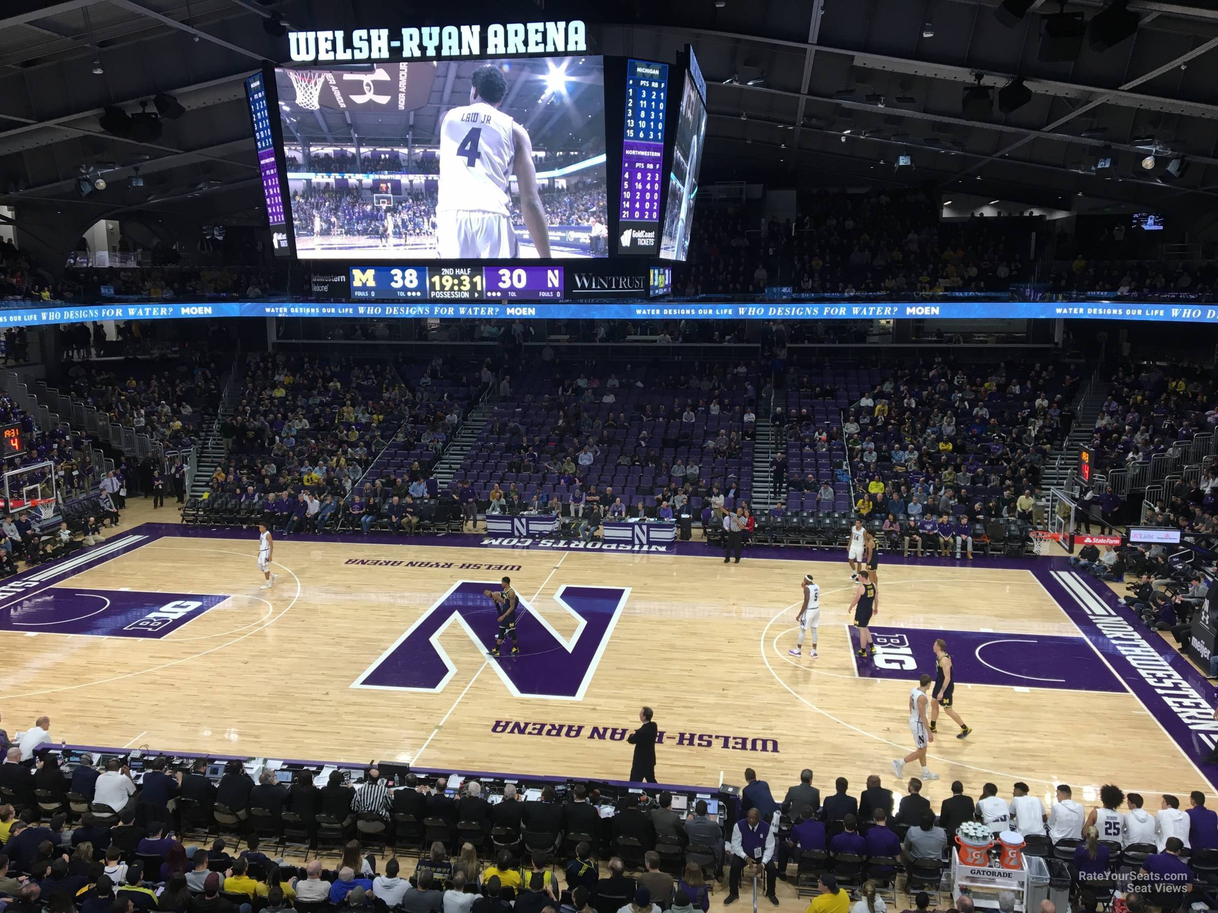 section 208, row 1 seat view  - welsh-ryan arena