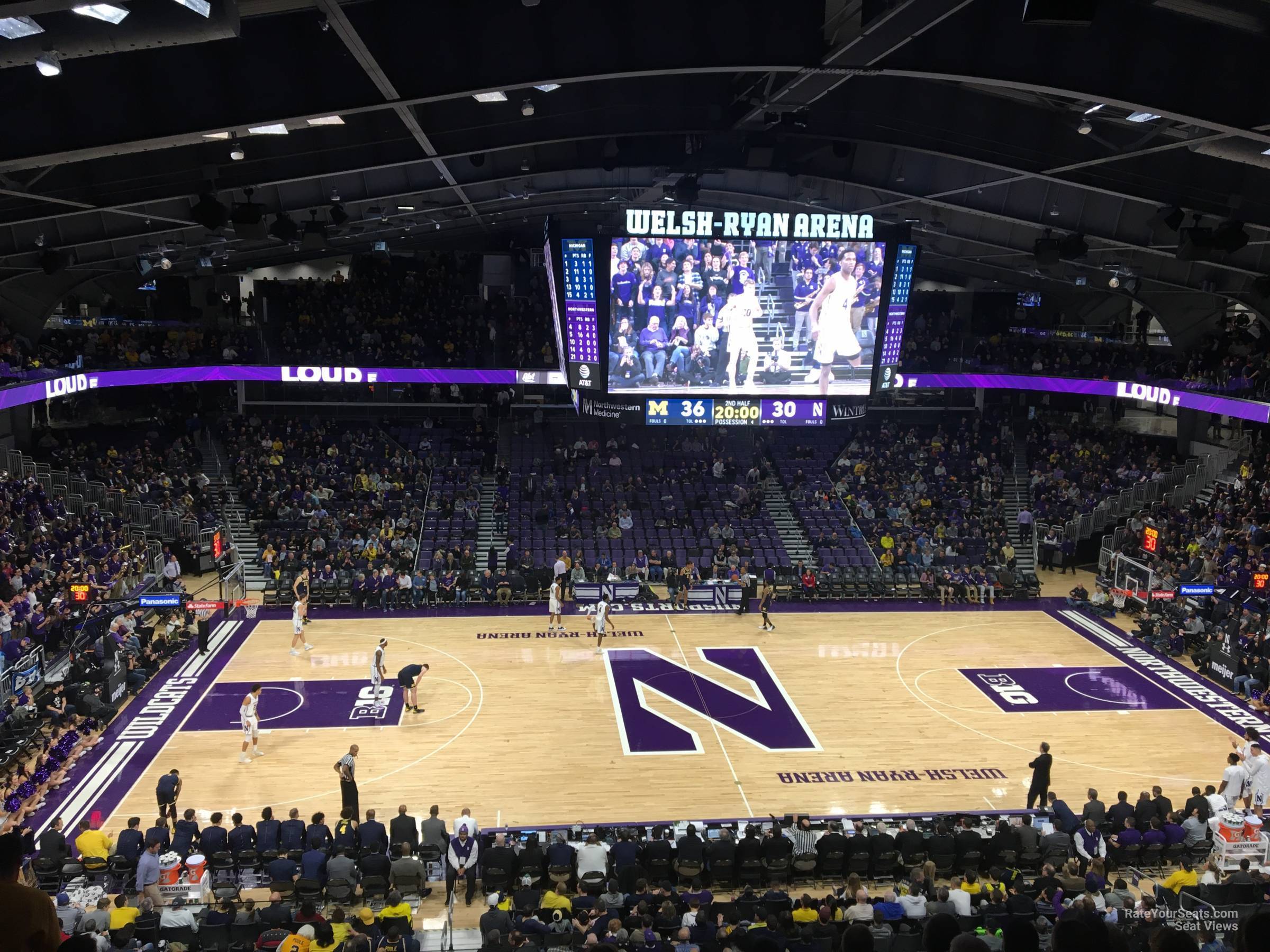 section 209, row 8 seat view  - welsh-ryan arena
