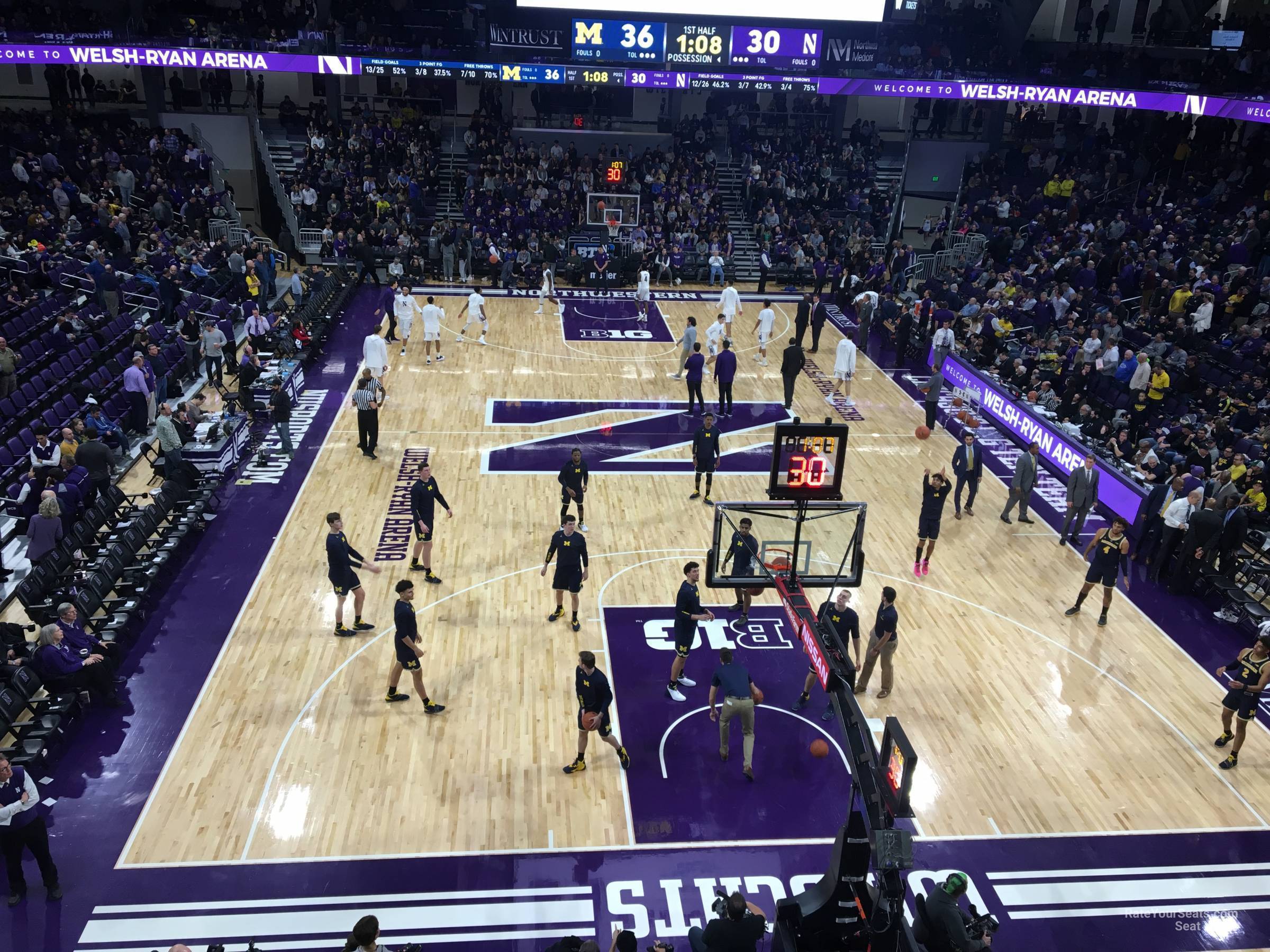 section 214, row 1 seat view  - welsh-ryan arena