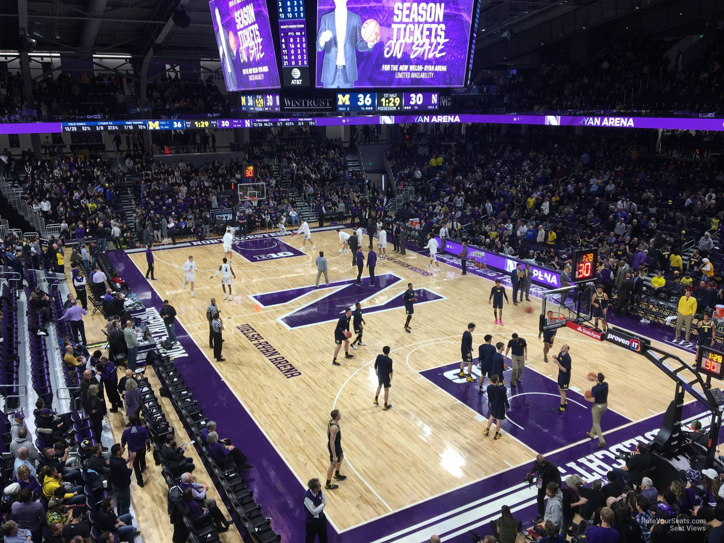 section 216, row 1 seat view  - welsh-ryan arena