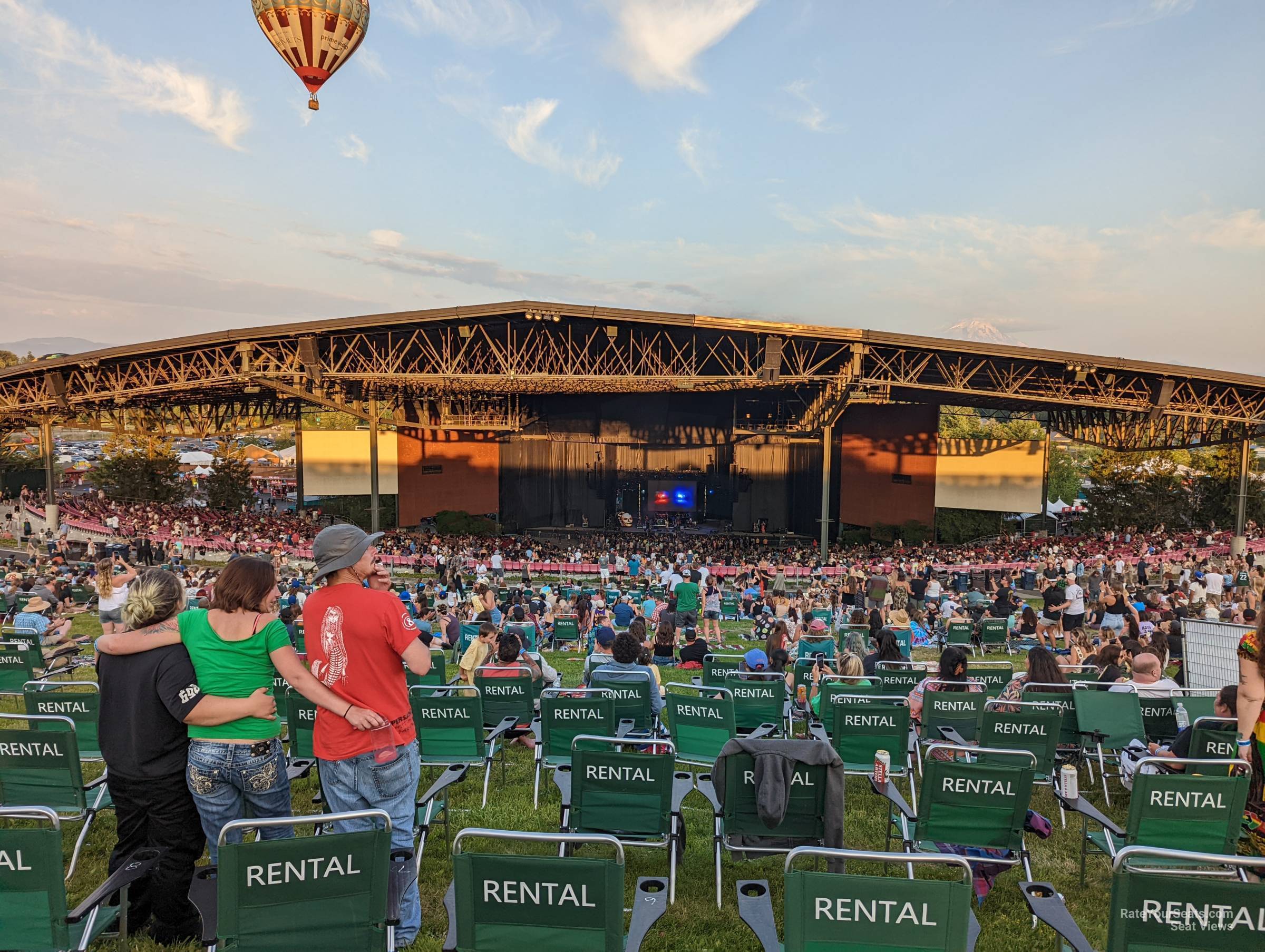 reserved lawn seat view  - white river amphitheatre