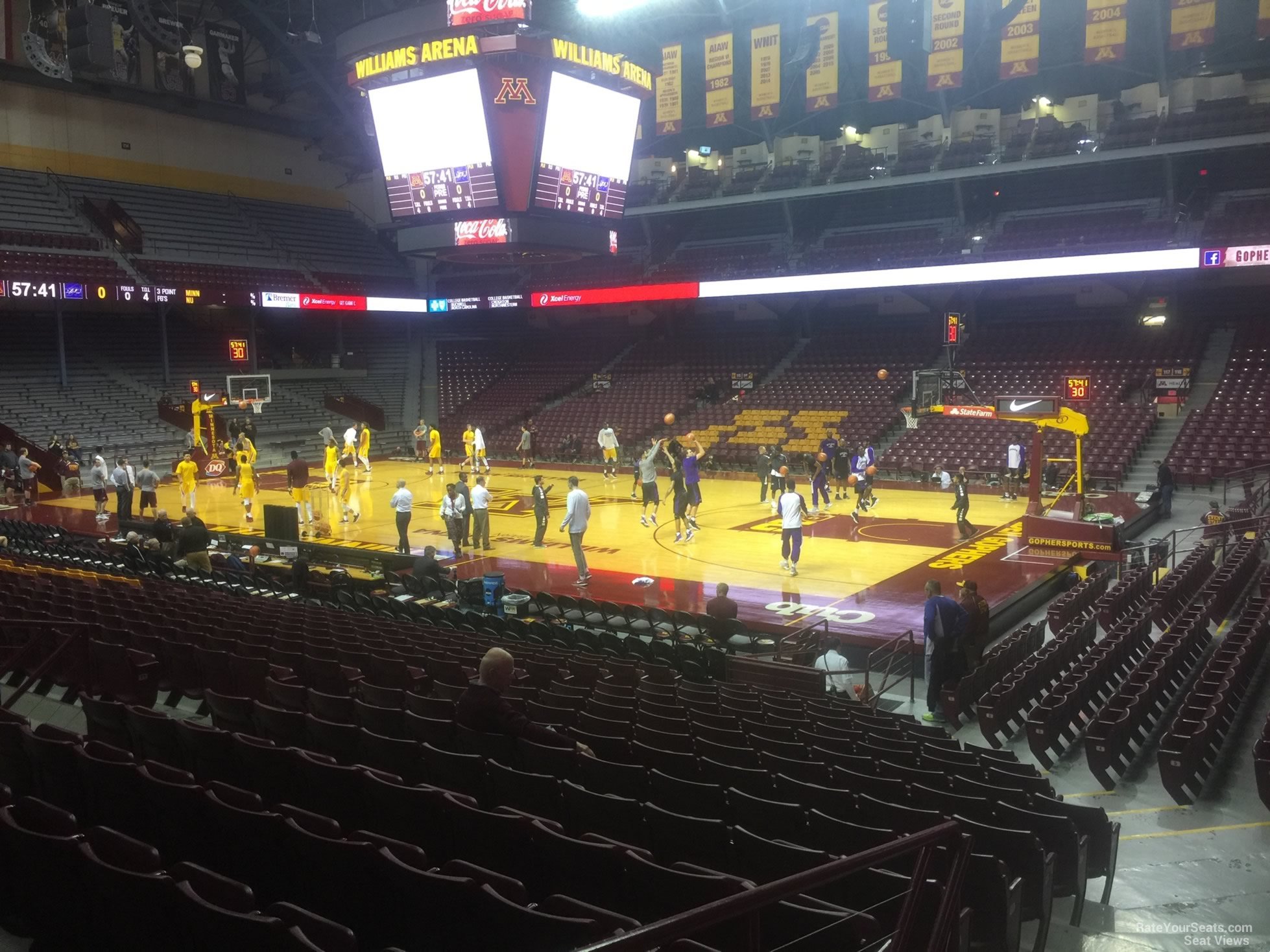 section 103, row 14 seat view  - williams arena (minnesota)