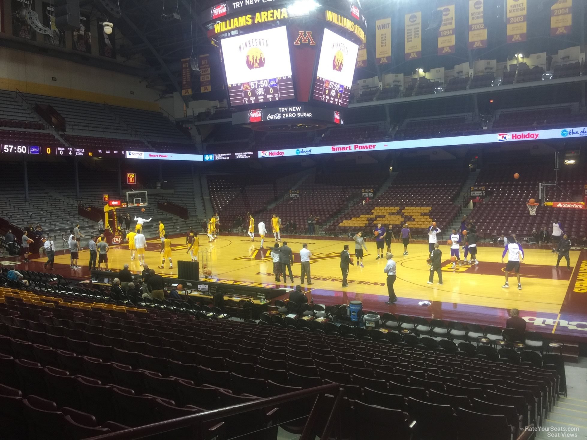 section 105, row 14 seat view  - williams arena (minnesota)