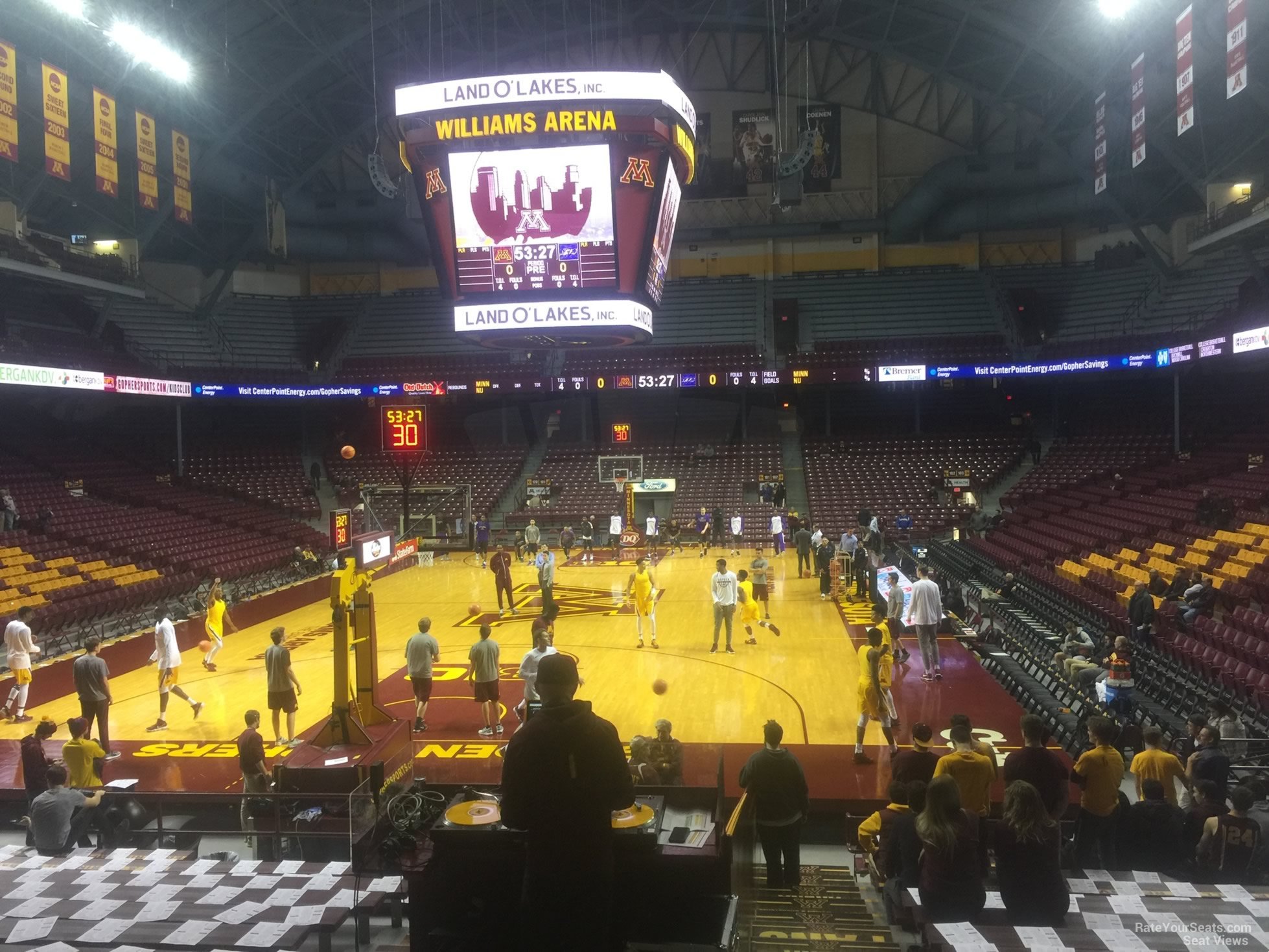 section 110, row 14 seat view  - williams arena (minnesota)