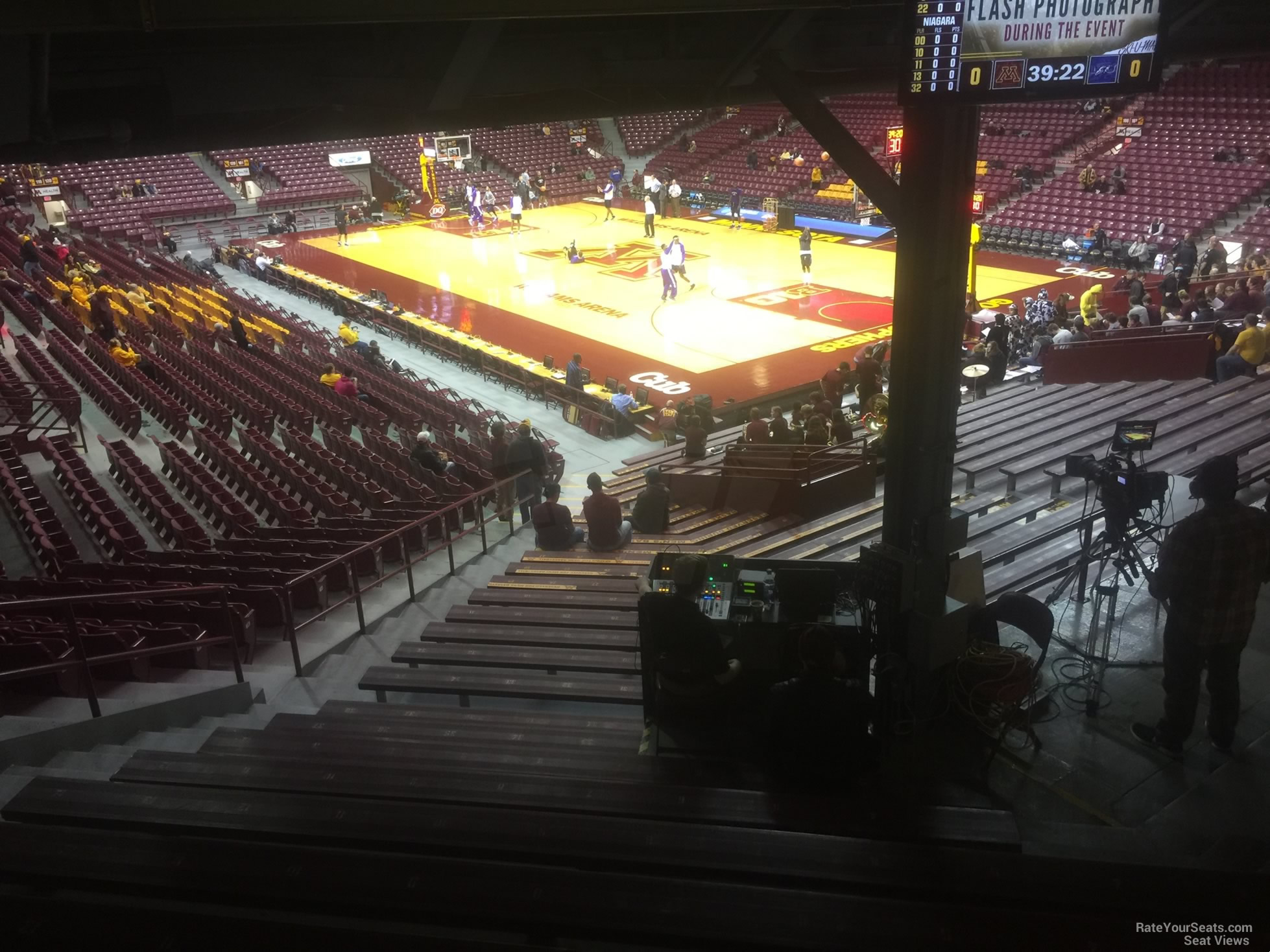 section 113, row 34 seat view  - williams arena (minnesota)