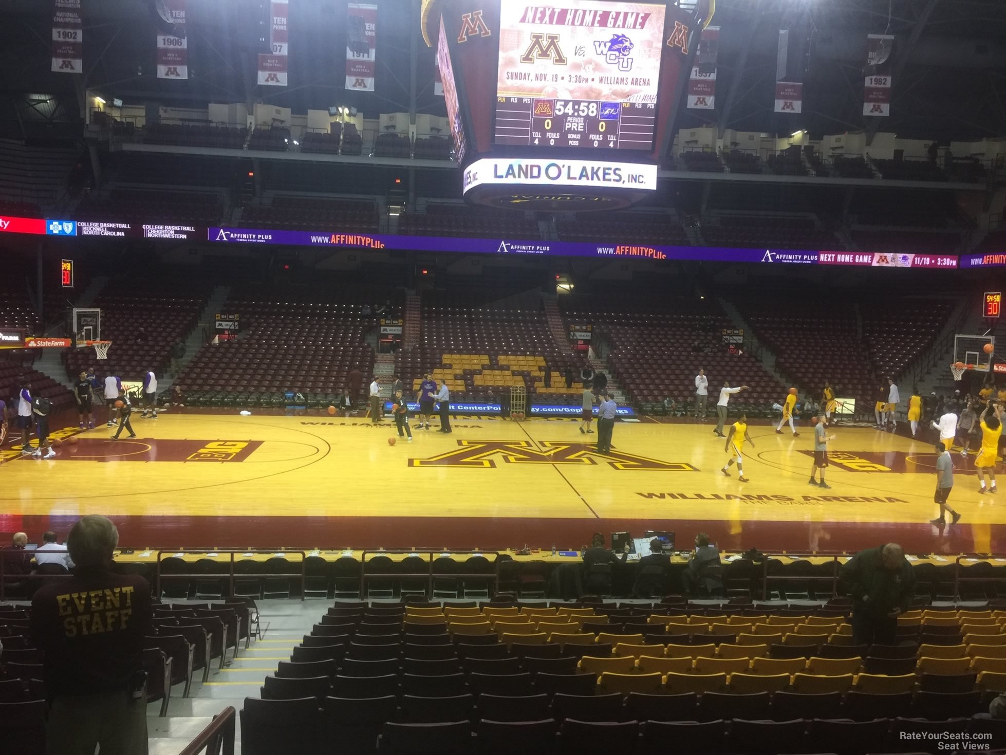 section 116, row 14 seat view  - williams arena (minnesota)