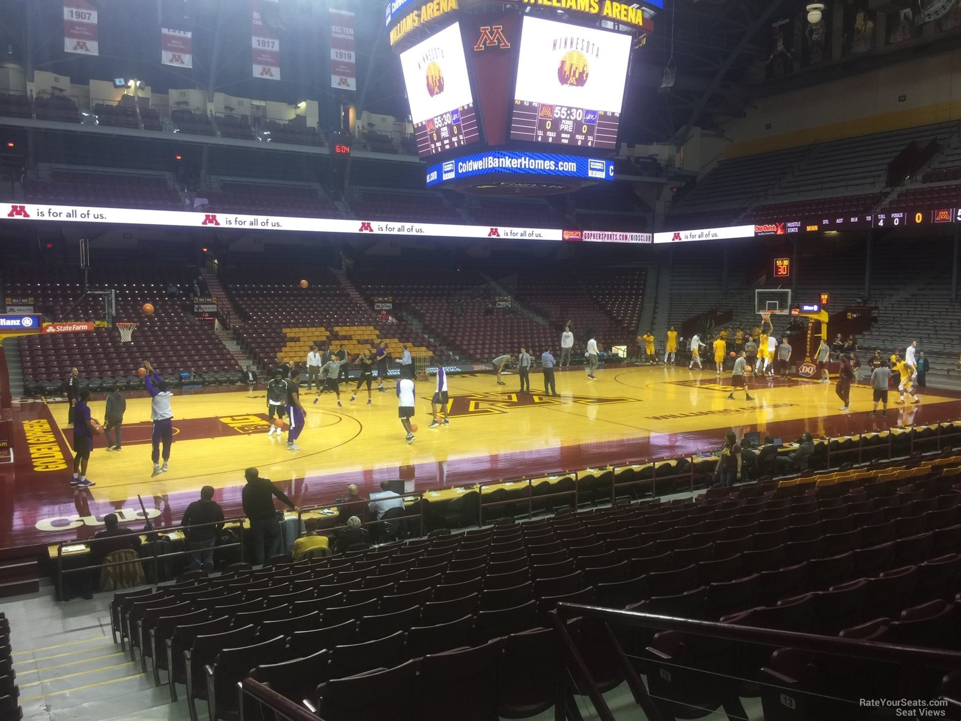 section 117, row 14 seat view  - williams arena (minnesota)