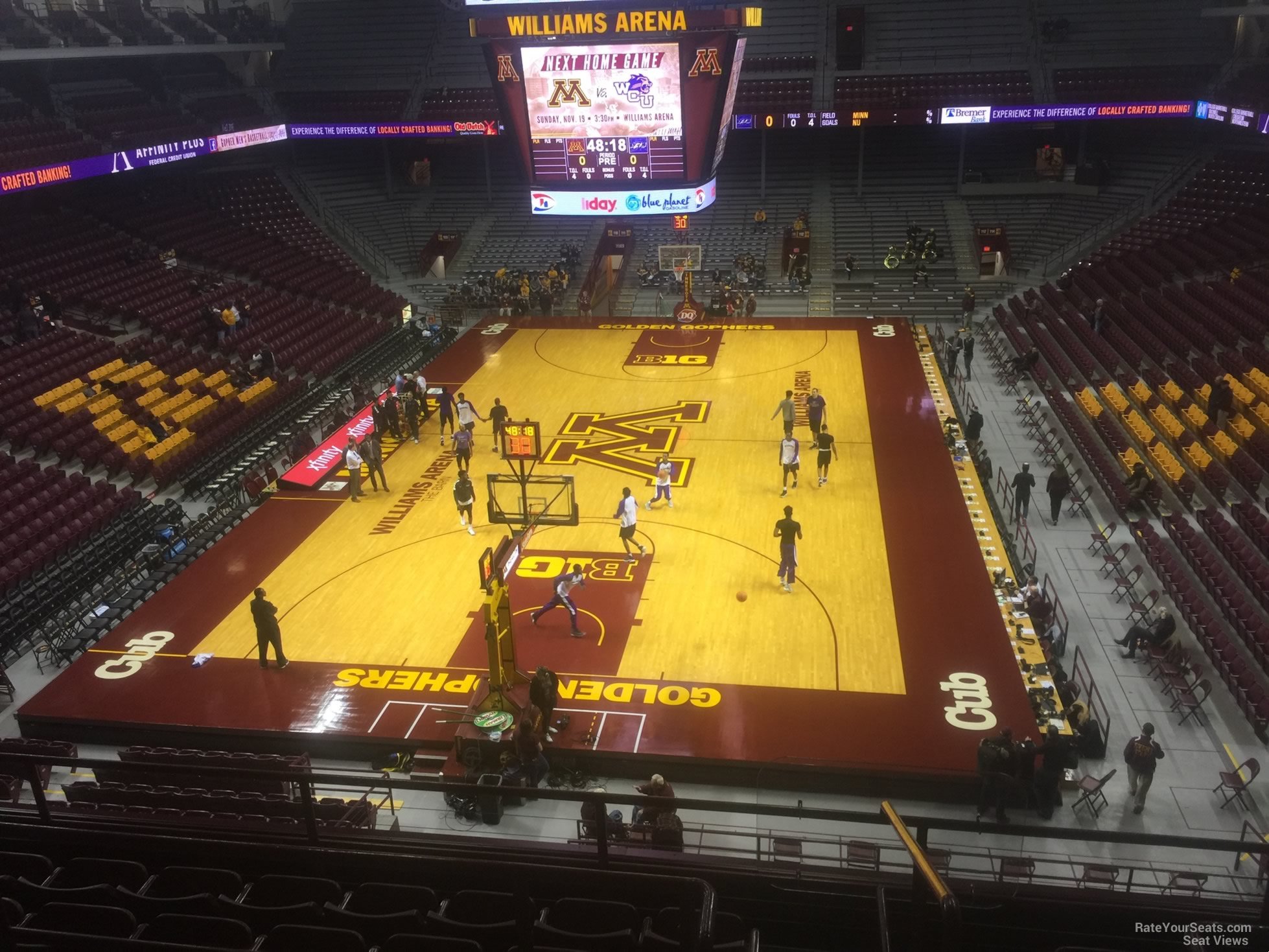 section 201, row 7 seat view  - williams arena (minnesota)