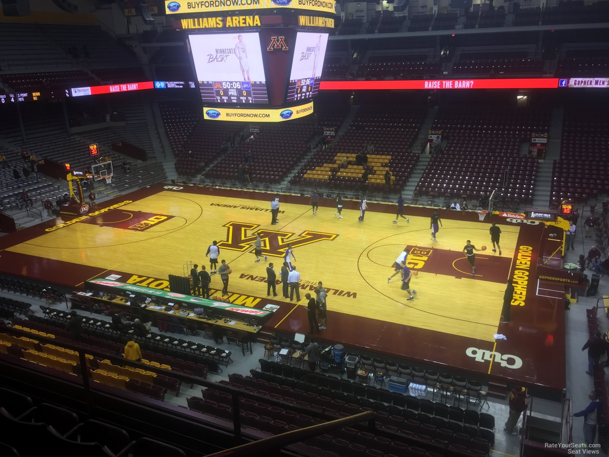 section 206, row 7 seat view  - williams arena (minnesota)