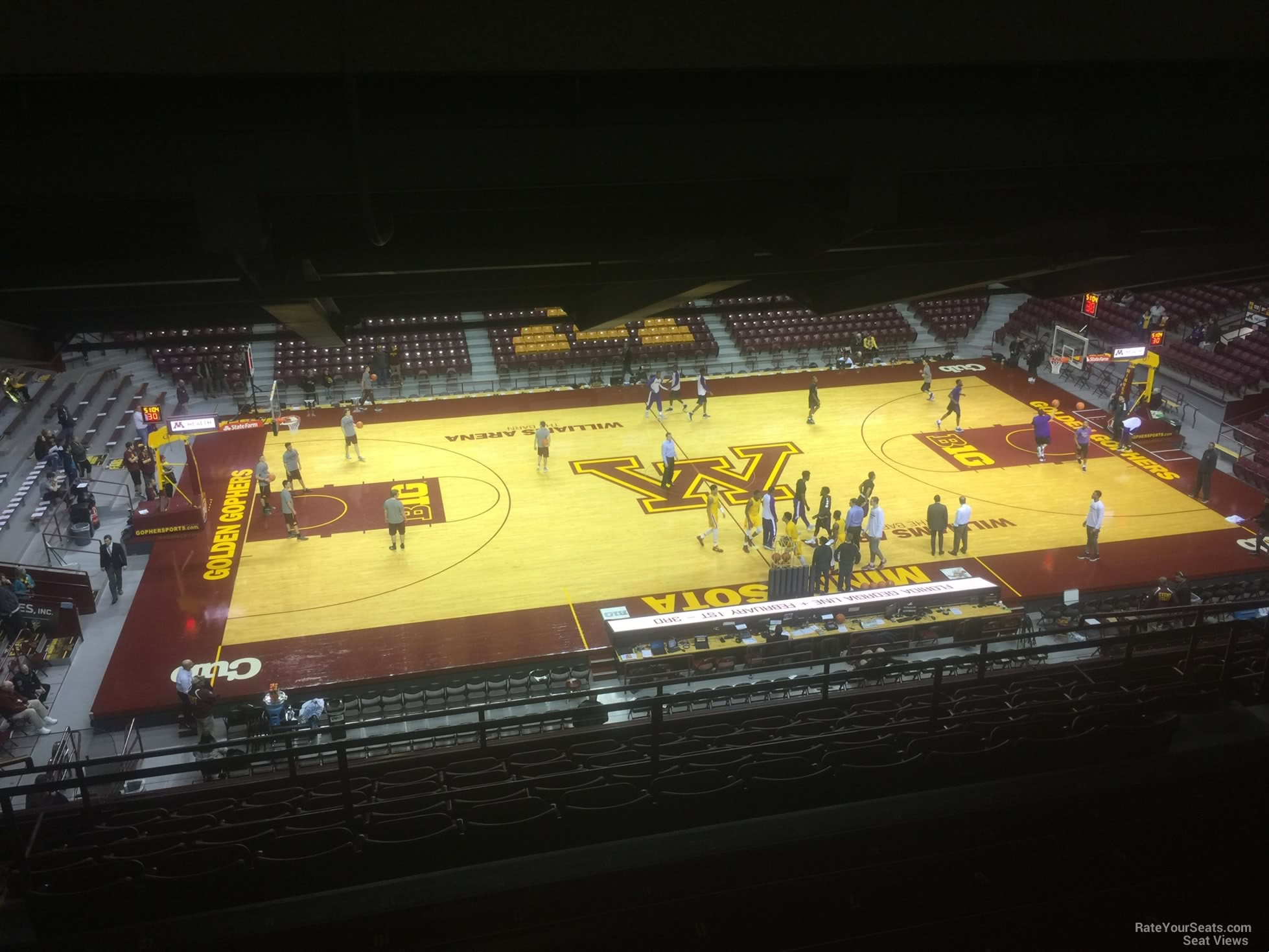 section 208, row 12 seat view  - williams arena (minnesota)