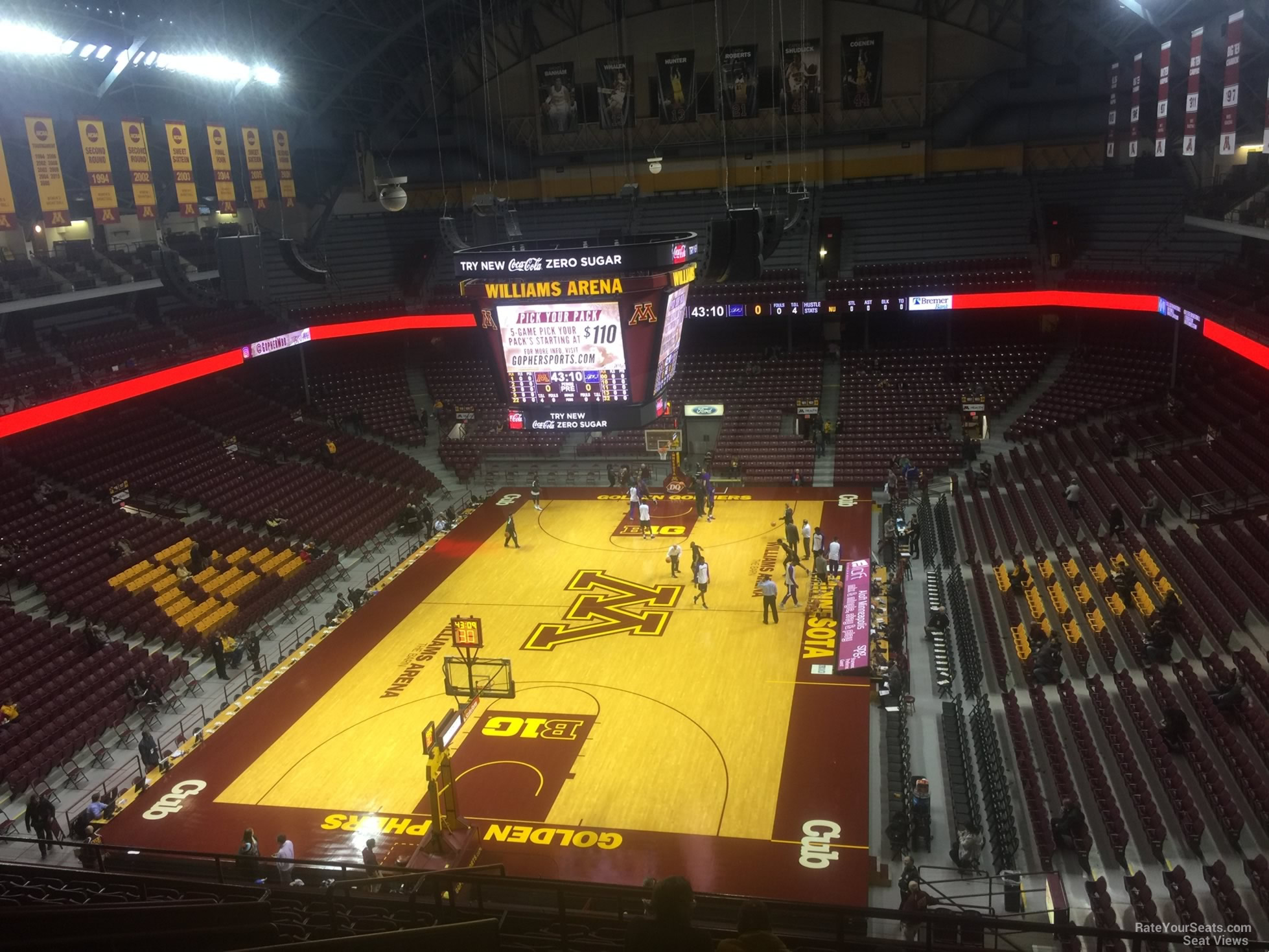 section 212, row 7 seat view  - williams arena (minnesota)