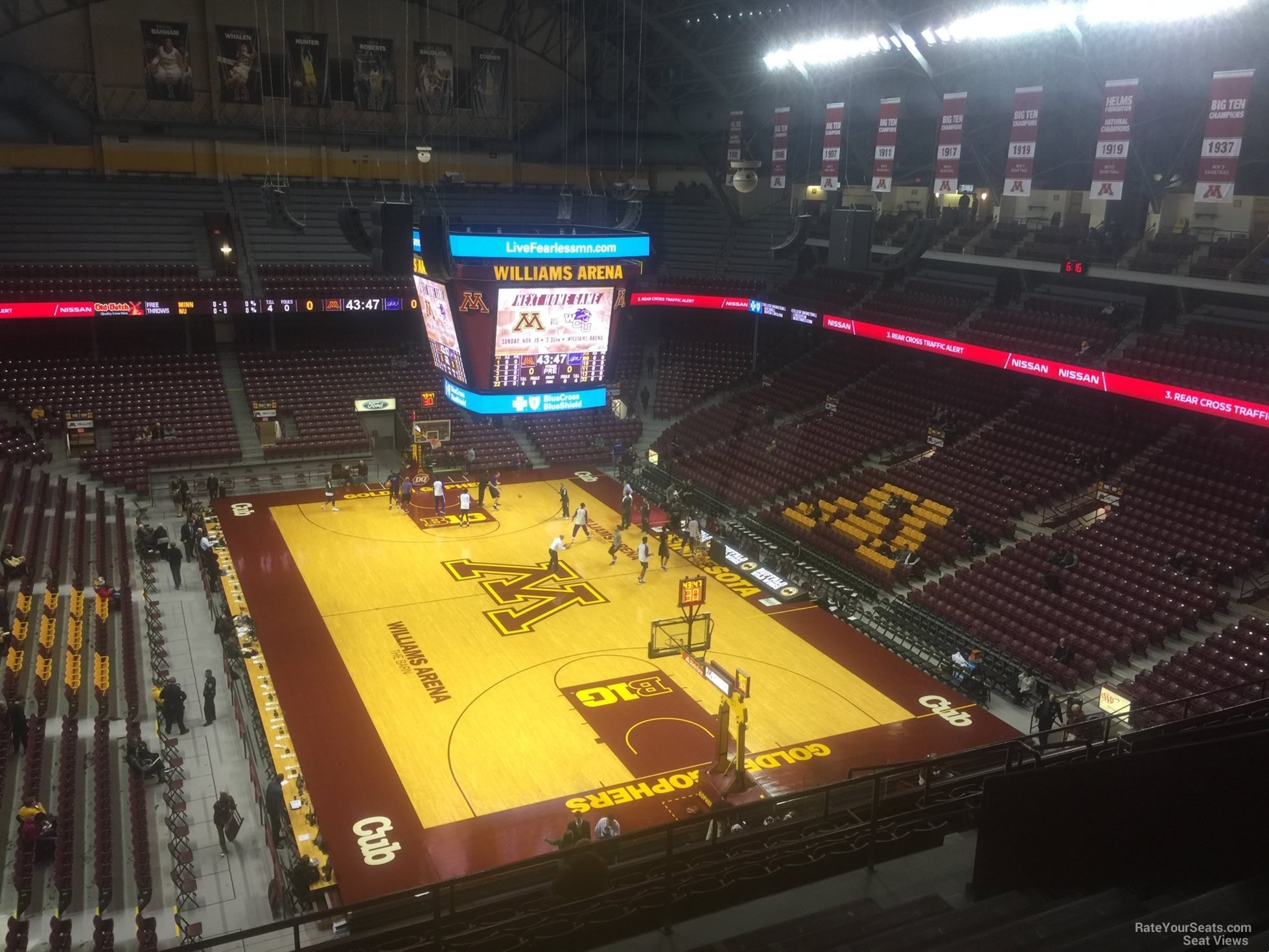 section 214, row 7 seat view  - williams arena (minnesota)